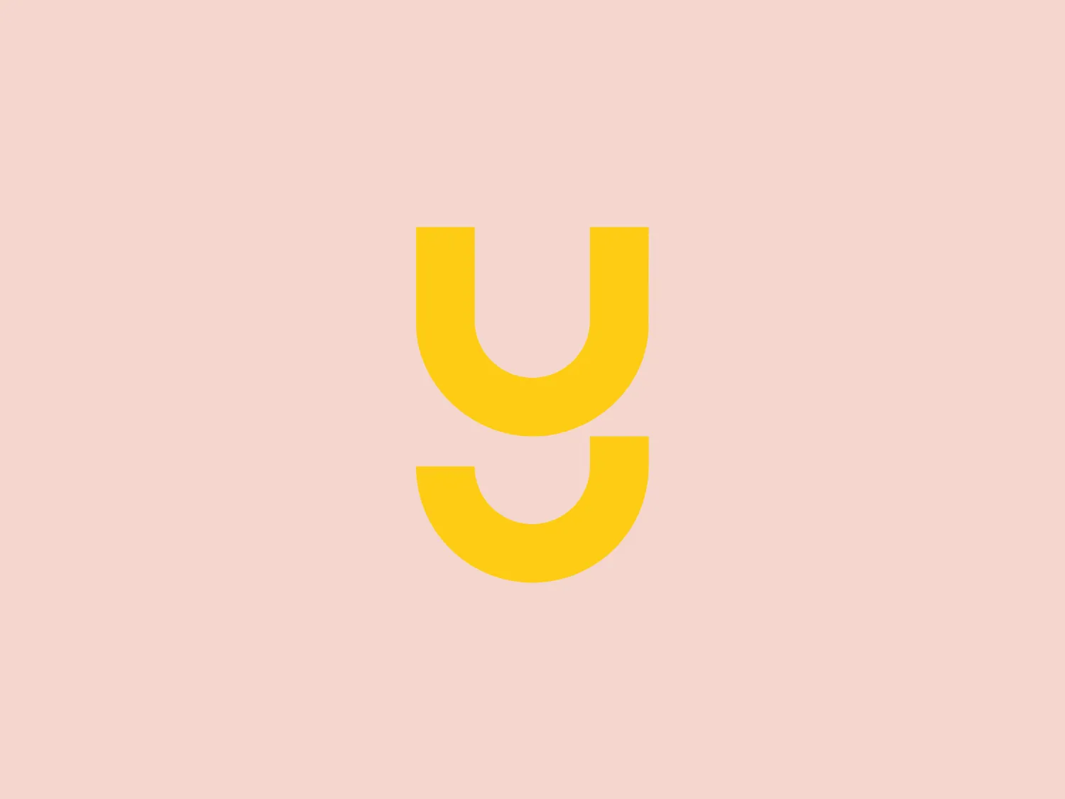 The Yelo logo features a symmetrical, abstract shape created by a bold, yellow letter "Y" stacked above a mirrored version of itself. The vivid, saturated yellow color of the "Y" provides a strong contrast with the white background. The minimalist design is modern and striking, with clean lines and a simple yet effective use of negative space where the two "Y"s meet. Considering the colors present and the minimal design, a soft and neutral background that does not compete with the vibrancy of the yellow would be ideal.