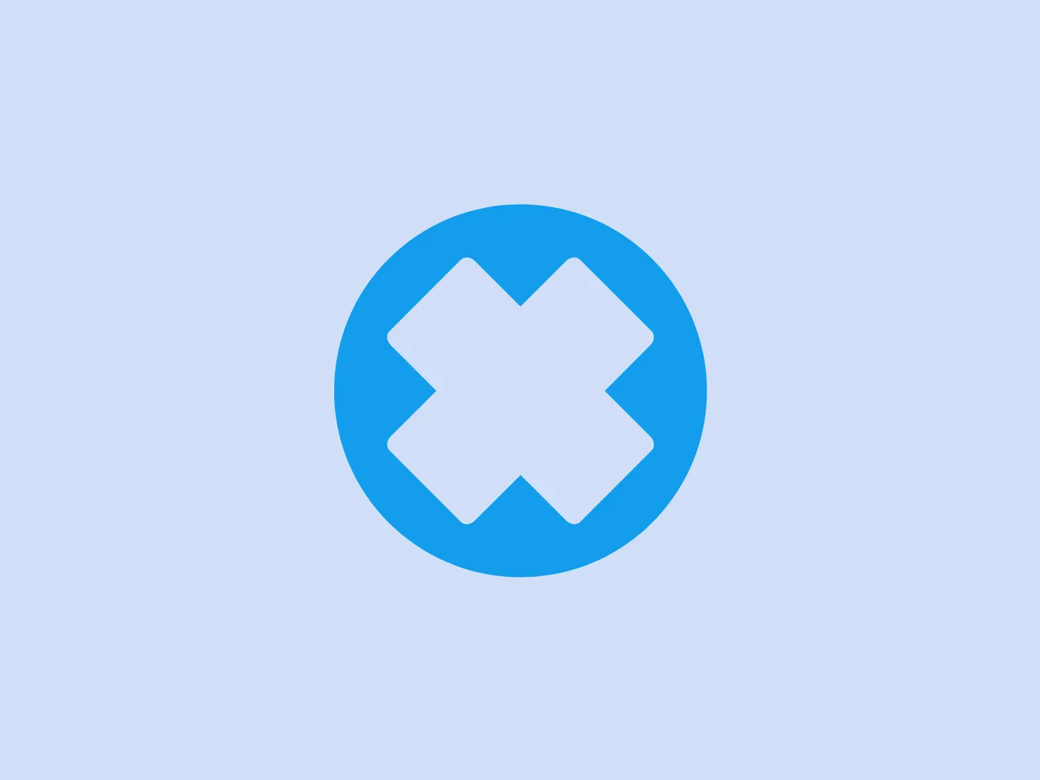 The PhysioExtra logo features a clean and modern design, consisting of a bold white cross or 'X' shape set against a circular blue background. The blue color conveys professionalism and reliability, while the white cross creates an interesting visual effect through its negative space. With sharp corners and centered placement, the logo has a balanced and focused impact, offering a simple and clear aesthetic that is easily recognizable and potentially versatile for various applications.