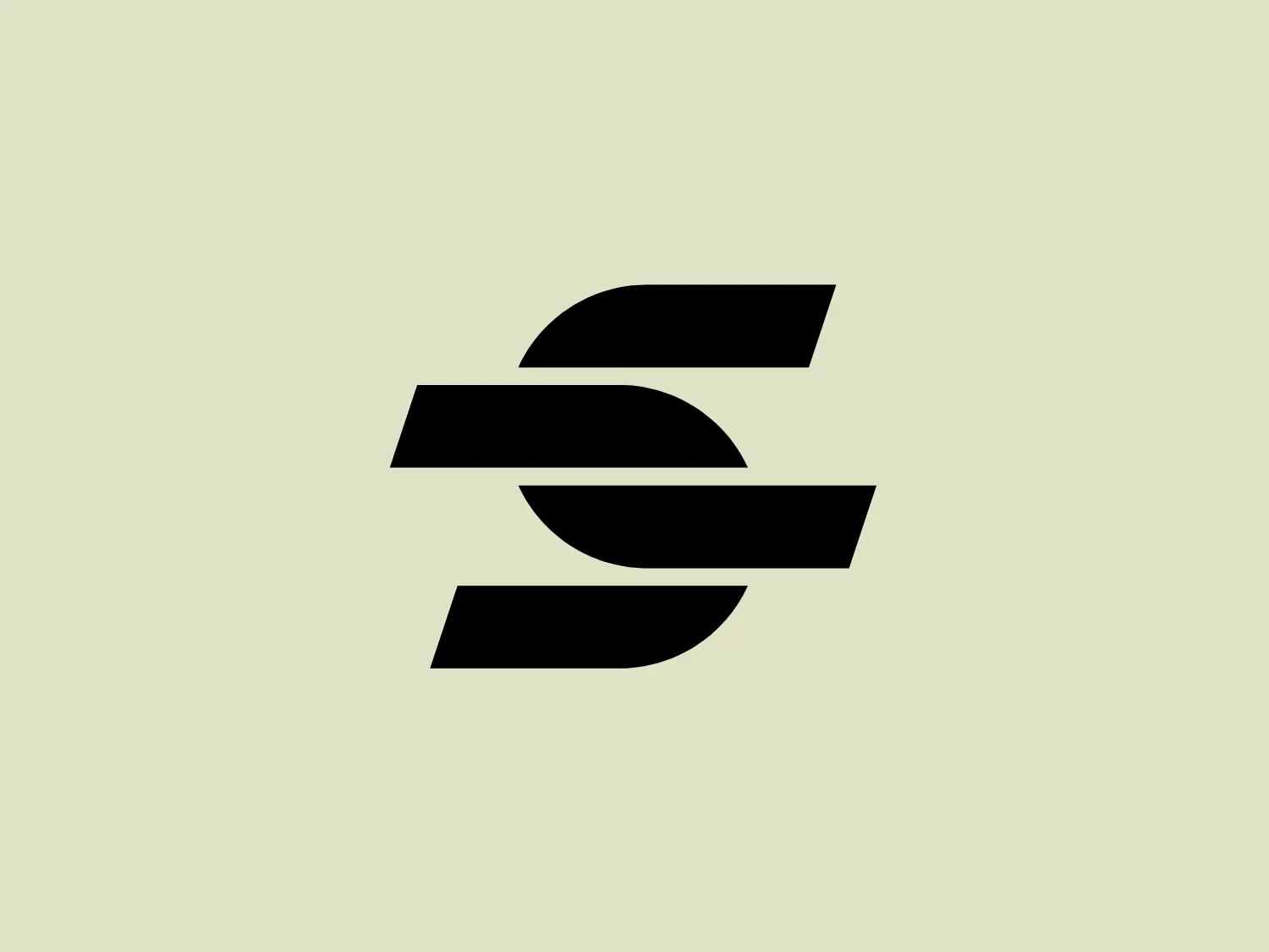 The logo depicted is a stylized representation of the letter 'S', designed in a dynamic, modern style with sharp angles and geometric balance. It comprises three bold, black, parallelogram-shaped elements that are arranged to create the illusion of a three-dimensional 'S'. The spacing between the elements gives the logo a sense of depth, with the negative space also forming the 'S'. This design would look particularly striking against a minimal background that doesn't compete with its sharp lines and monochromatic color palette. It is the visual representation of Sampo Group.