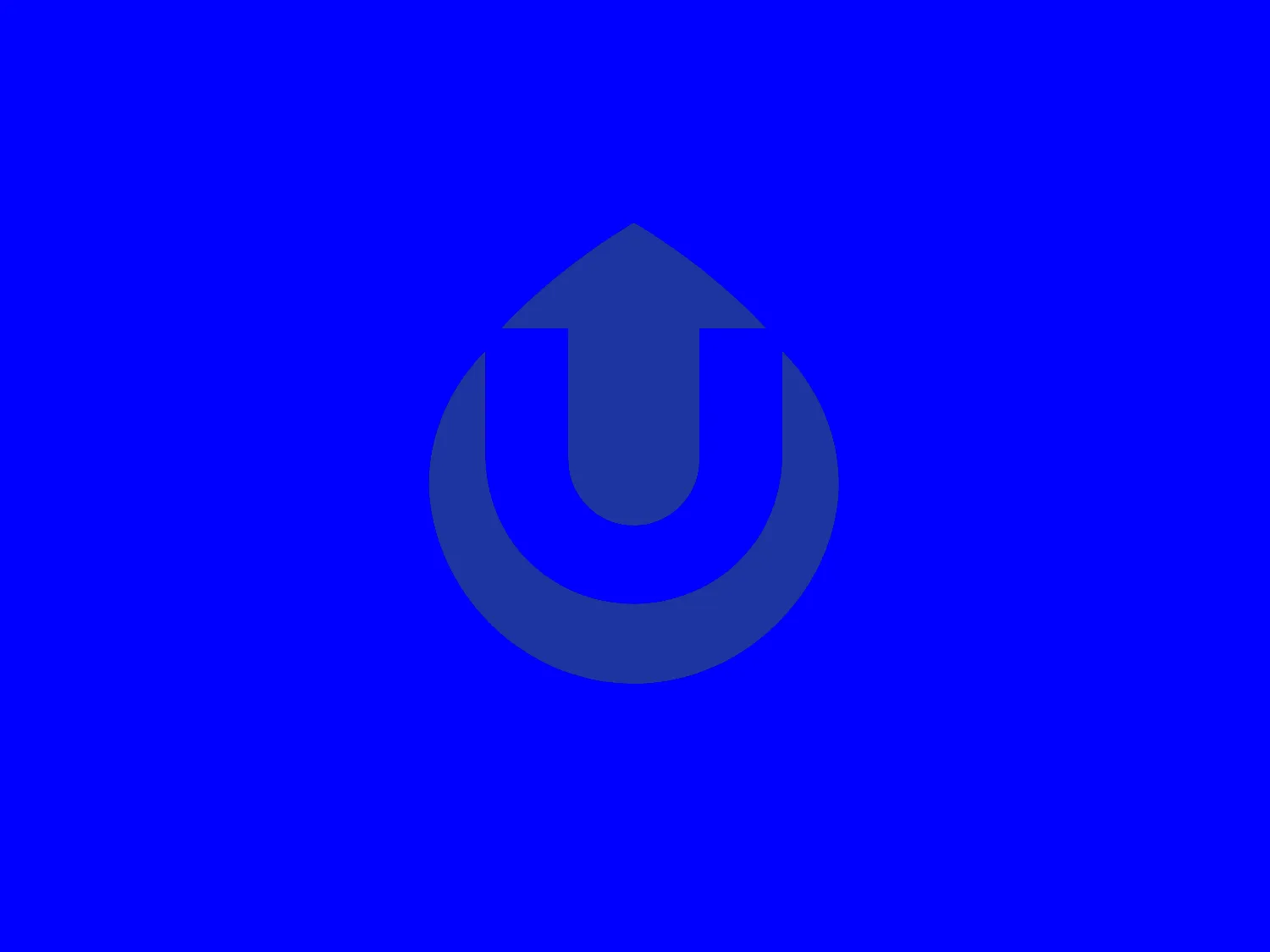 The UbiCast logo features a bold, blue uppercase letter "U" seamlessly integrated within an upward-pointing arrow, enclosed within a circular border. The design utilizes a strong color contrast of blue against a clean white backdrop, with the arrow stylishly merged with the letter "U" to symbolize upward movement and progress. The use of geometric shapes and a minimalist approach conveys modernity and efficiency, reflecting the brand's identity.