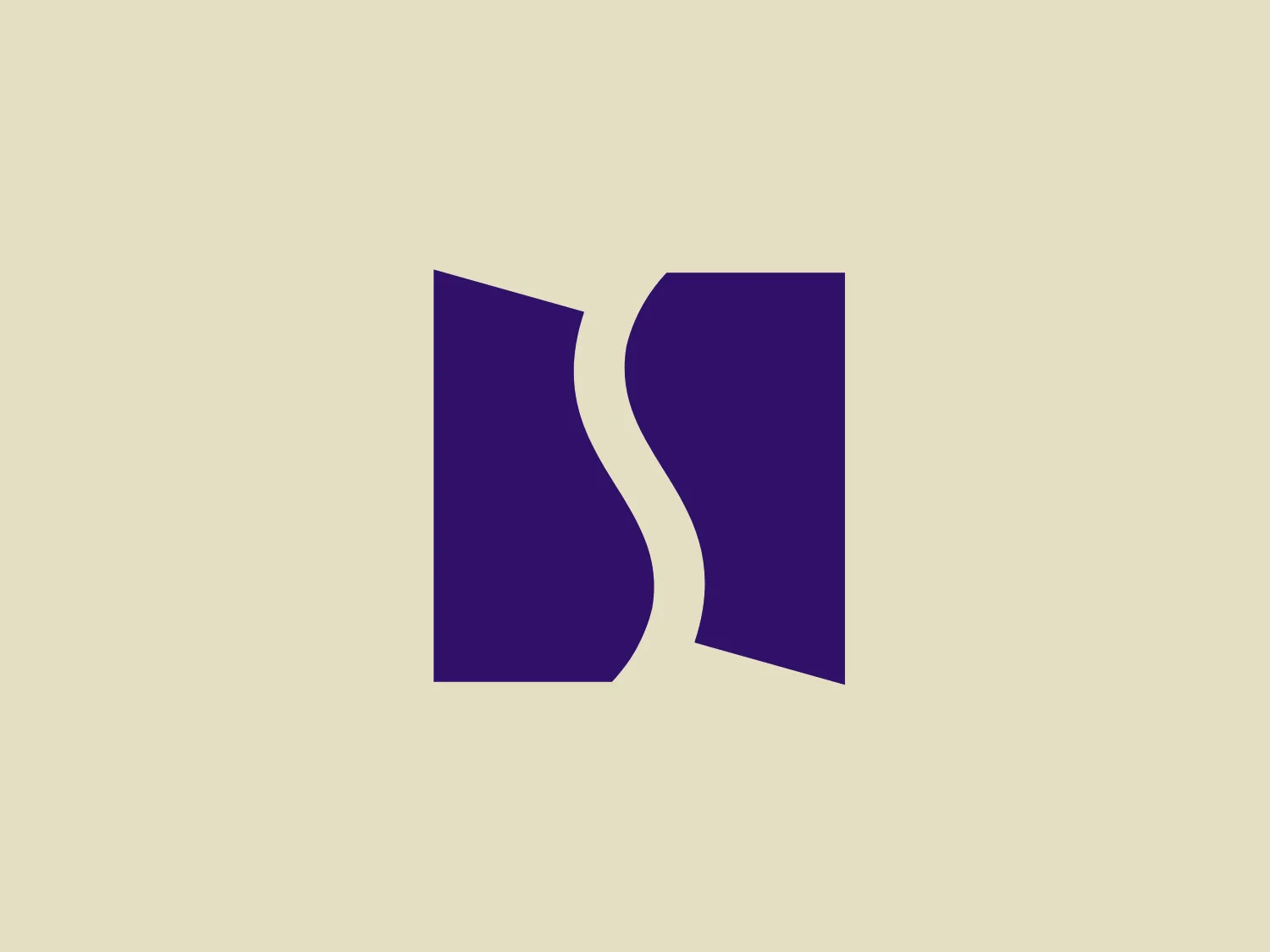 The Sterling National Bank logo features a bold and abstract design, consisting of two mirrored elements that collectively resemble a stylized letter 'N' or a winding path. The shapes have a dynamic and fluid quality, giving the impression of movement and flexibility. The color of the logo is a deep, vivid purple, which conveys a sense of creativity and regality. There are no additional embellishments or text, which allows the simplicity of the shapes to stand out. Due to the richness of the purple, a background color that complements without overpowering would be ideal.
