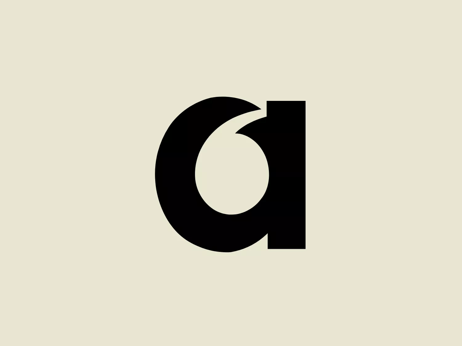 The image depicts a stylized lowercase letter "a" with a bold, modern design for Adams Law. The character is black, featuring a thick, curved stroke that seamlessly transitions into a sharper, angular notch at the top-right. The negative space within the loop of the "a" creates an arrow-like triangular shape pointing to the right. The overall design aesthetic is minimalist and contemporary, suggesting movement or progressiveness. The logo's simplicity allows for versatile application across various mediums.