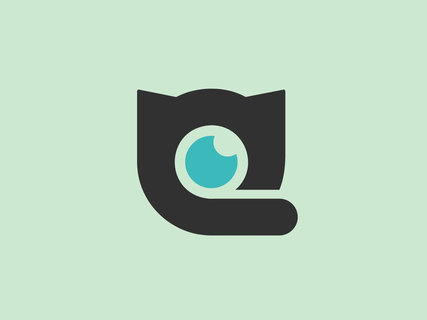 The Qtsy logo displays an abstract design that gives the impression of a stylized eye or a character. It primarily consists of two shapes: a dark-colored, shield or petal-shaped frame, which surrounds an aqua-colored circle with a lighter aqua "highlight," suggesting an iris or pupil at its center. The overall design is modern and minimalistic, utilizing geometric simplicity and a limited color palette to create a distinctive and clean appearance. The dark against light contrast gives it a bold and memorable look.