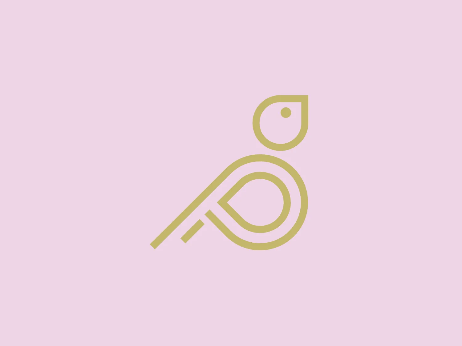 The logo for Perkins Dental is a modern monogram featuring two interconnected letters in a golden hue. The design is minimalistic yet elegant, with soft curves and a sophisticated color scheme. The interconnected lowercase 'b' and 'e' create a playful and unique look, contributing to the brand's contemporary identity.