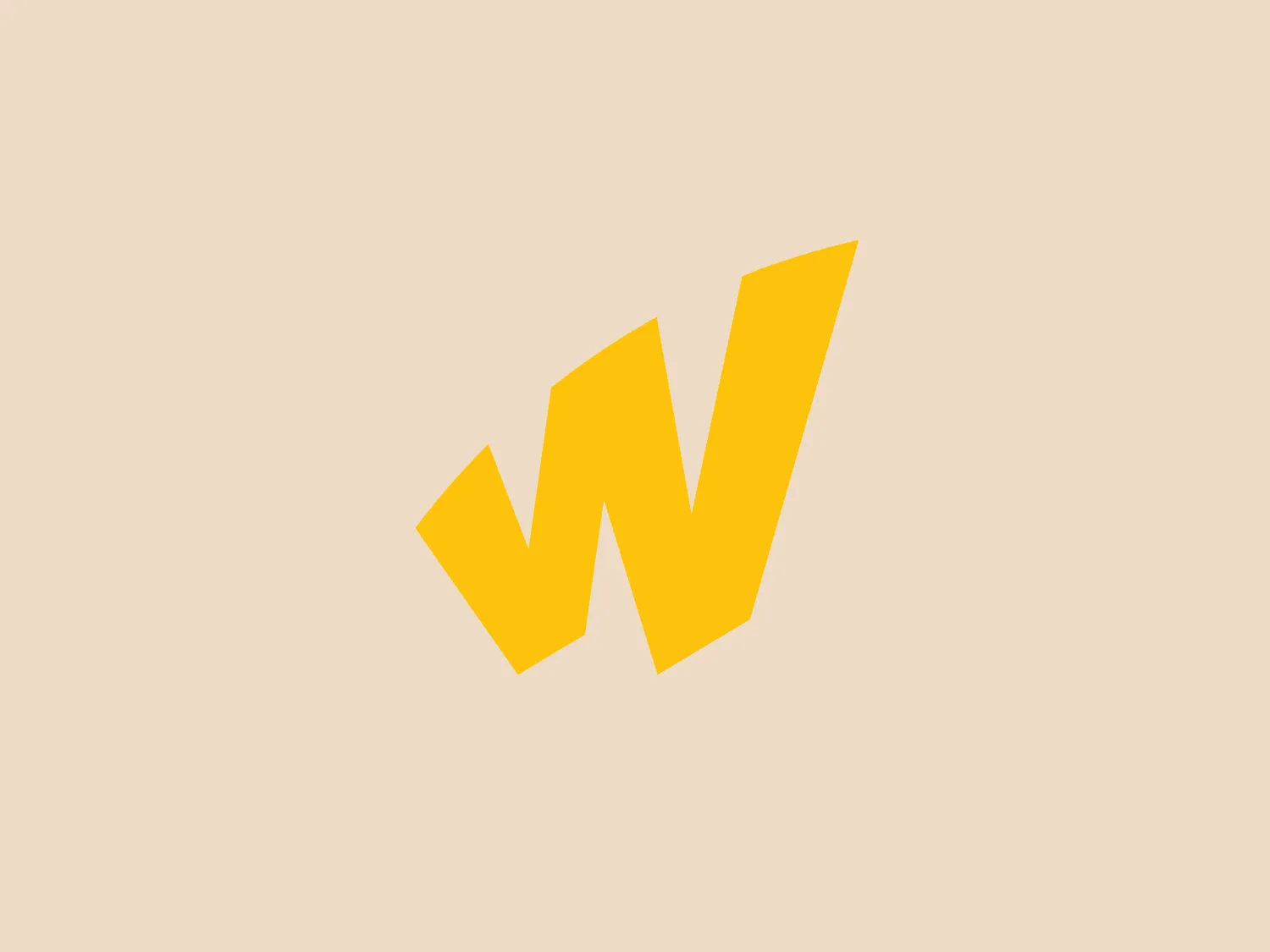 The Windesheim logo features a bold, modern design of a stylized letter "W" with sharp angles and a two-dimensional appearance. It is a vibrant, solid yellow color, creating a strong visual presence that is immediately eye-catching. The minimalist aesthetic and contemporary feel are accentuated by the use of a single bright color. The logo's angles convey a sense of movement and dynamism, resonating well with brands seeking to convey innovation or energy.
