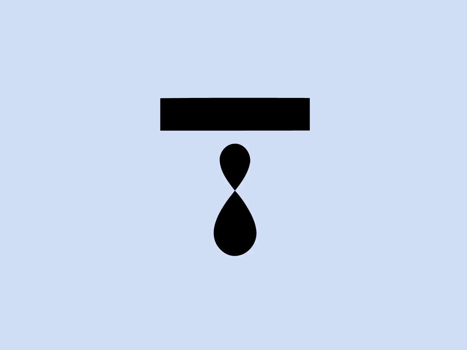 Tastemade's logo is a simple yet contemporary design featuring a deep and saturated black horizontal rectangle positioned centrally above an elongated droplet-like figure with a central constriction emphasizing its dual-lobed structure. The design conveys precision and elegance, with the clever use of negative space drawing the eye towards the flowing form of the droplet-like figure.