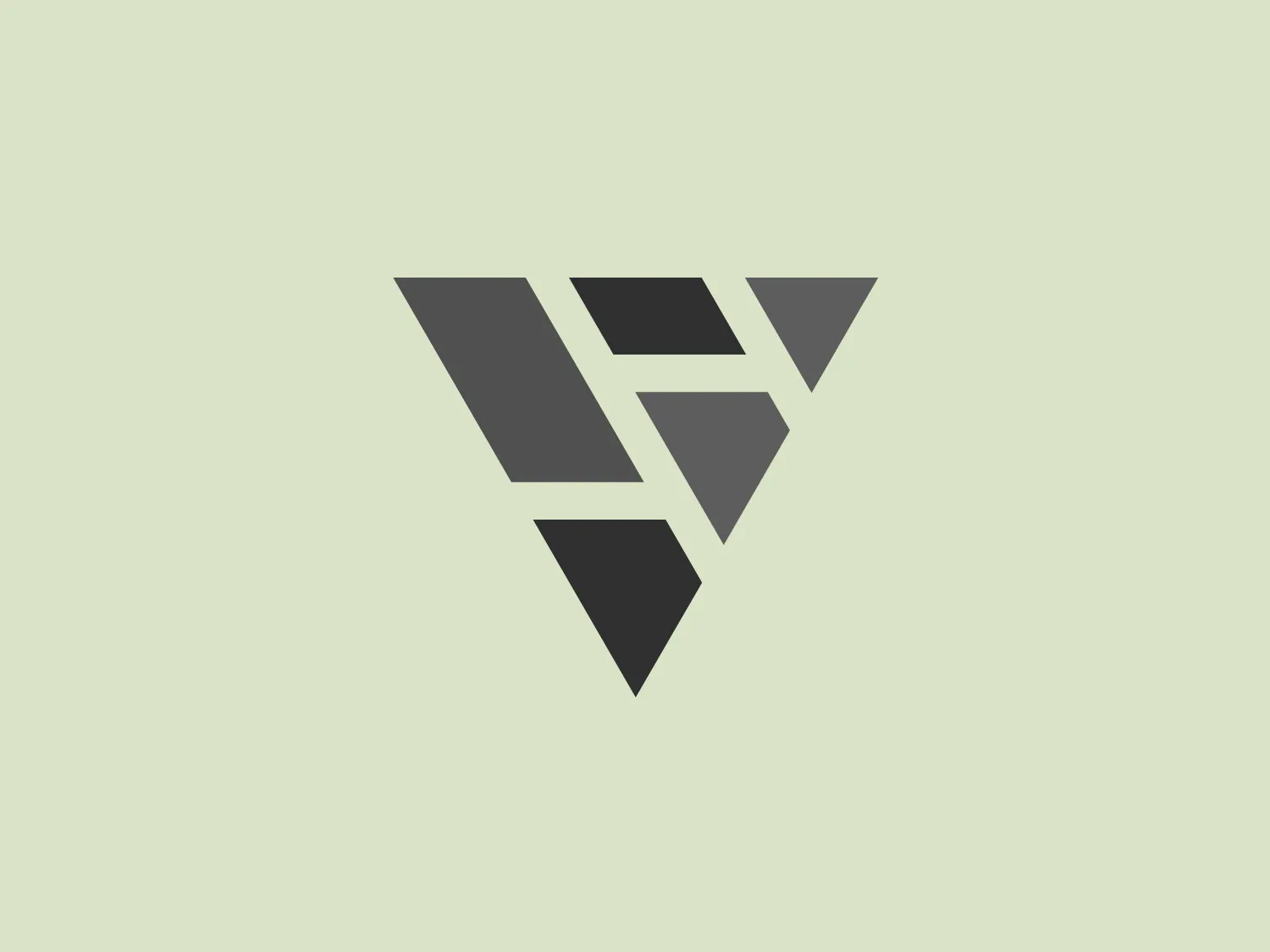The Vita Residential logo is a geometric and abstract design made up of stylized triangular shapes that fit together to form a larger triangular design. It features a modern, flat design with three distinct colors: a bright sky blue, a grass green, and a darker forest green. The colors create an impression of depth and layering, suggesting dynamism and movement. The overall aesthetic is clean, professional, and suggests innovation or technology.