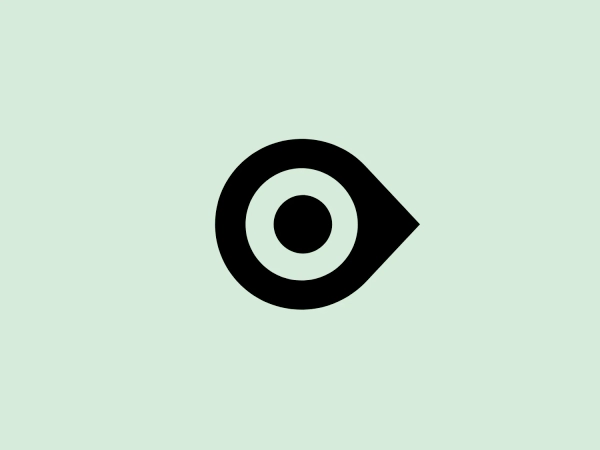 What makes this stand out is the abstract eye design with bold black outline, creating a modern and minimalistic aesthetic.