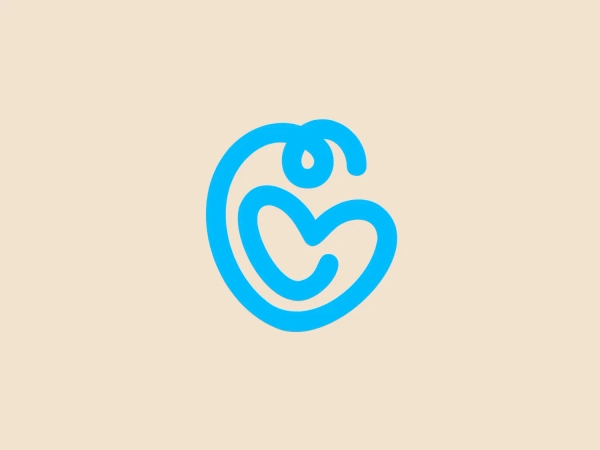 The Mumez logo features a stylized line drawing that resembles an abstract heart, combined with what could be interpreted as a droplet or a leaf motif at its top. It is rendered in a vivid shade of sky blue and has smooth, curving lines that evoke a sense of fluidity and natural grace. The design is minimalist and uses negative space effectively to enhance the characteristics of the shapes. The overall aesthetic is modern, clean, and would be suitable for a brand associated with health, purity, or environmental themes. A backdrop that contrasts gently without overwhelming the blue would complement this logo well.