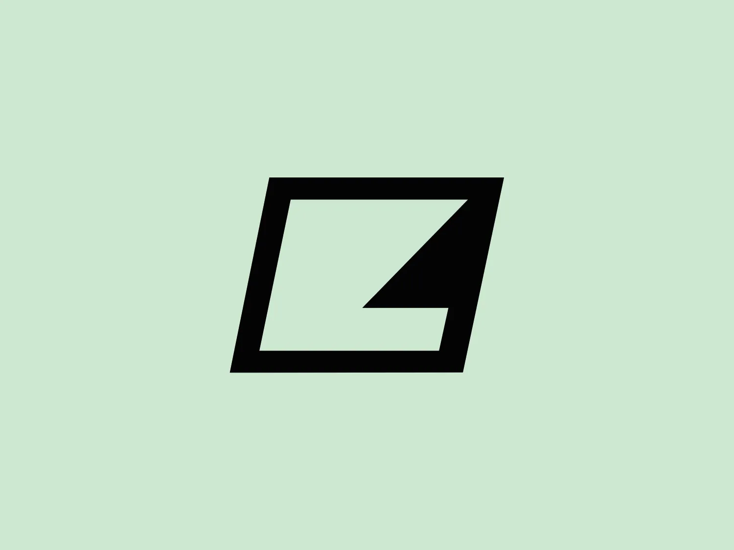 The Elektron logo features a bold, stylized letter "Z" inside a skewed square frame that suggests a three-dimensional perspective. It is a solid black, using negative space to create the dynamic shape of the "Z". The overall design aesthetic is modern and minimalist, focusing on sharp angles and clean lines which give it a professional and contemporary look. The design is versatile and could represent a variety of industries from tech startups to fashion brands.