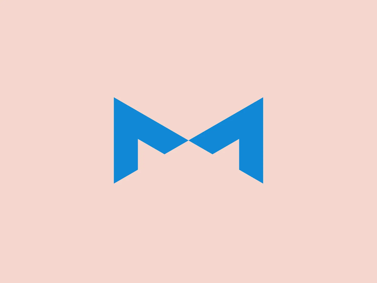 The Marelli logo features a stylized letter M constructed from two symmetrical, right-angled triangular shapes with their peaks touching at the top to form the apex of the letter. The triangles are splayed outwards, giving the impression of wings or a crown. The design is sharp and geometric, utilizing a bold and vibrant shade of blue that conveys a sense of professionalism and modernity. The logo is clean, minimalist and would be easily recognizable even at smaller sizes, making it effective for branding purposes.