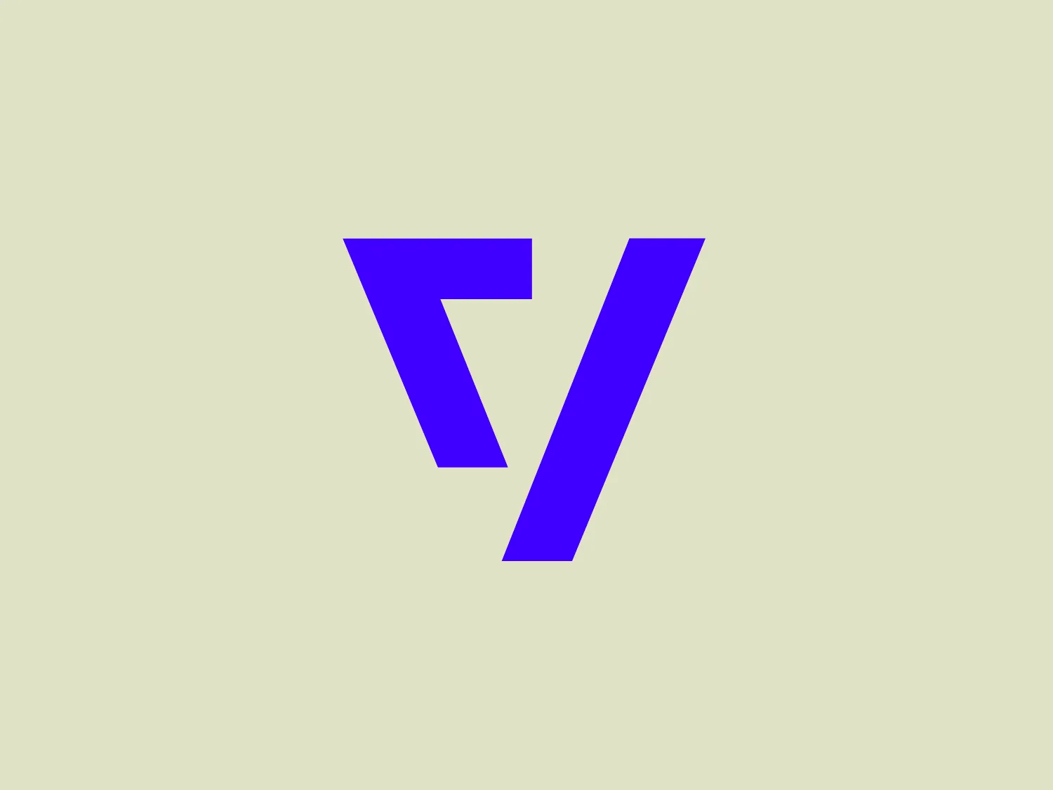 The Verge logo features a bold and modern design with two geometric shapes merging to form a stylized letter 'V'. The shapes, a right triangle and an irregular pentagon, share a common vertical edge, symbolizing unity. The vivid purple color creates a dynamic and energetic feel, capturing the brand's focus on innovation or technology. The minimalist yet bold design ensures versatility and eye-catching appeal.