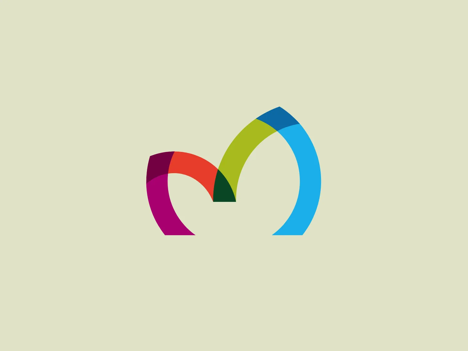 The Town of Milton logo showcases a stylized 'M' created with continuous, flowing bands that intertwine similarly to a Möbius strip. These bands transition seamlessly through a vibrant spectrum of colors, beginning with purple on the left, transitioning through red, yellow, and green, before concluding with blue on the right. The overlapping elements in the design symbolize connection and unity, while the diverse color gradient reflects creativity and diversity. With its clean lines and modern color gradient, the logo exudes a contemporary and fresh feel.