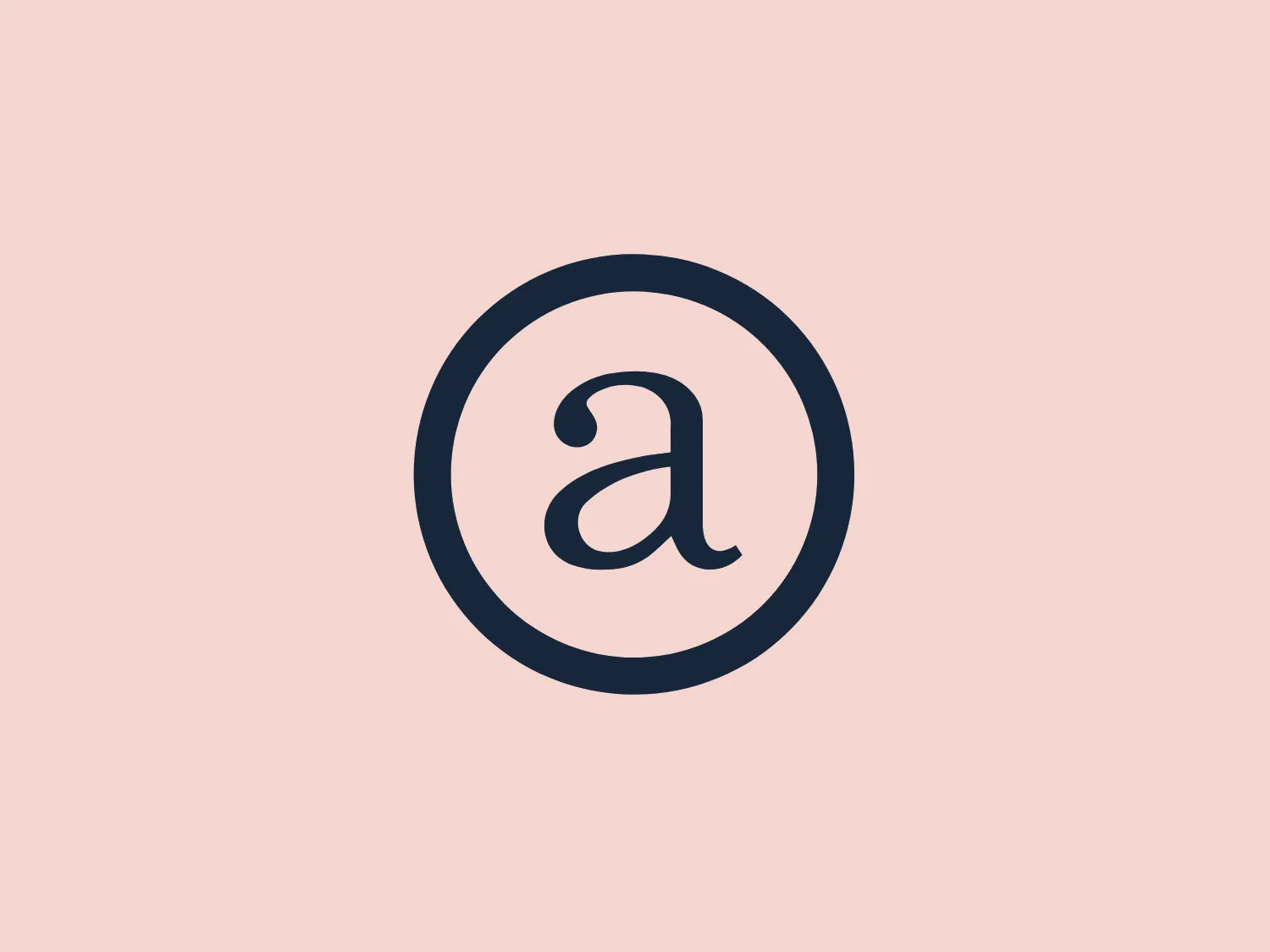 The Alexa logo presents a simple yet sophisticated design, with a lowercase 'a' stylized in a flowing, cursive-like manner placed within a navy blue circle. The font showcases fluid and soft curves, resembling a calligraphic touch, giving the logo an elegant and modern look. The deep blue color offers strong contrast, evoking professionalism, while the circle adds a touch of inclusivity and protection. In total, the logo imparts a sense of simplicity and refinement.