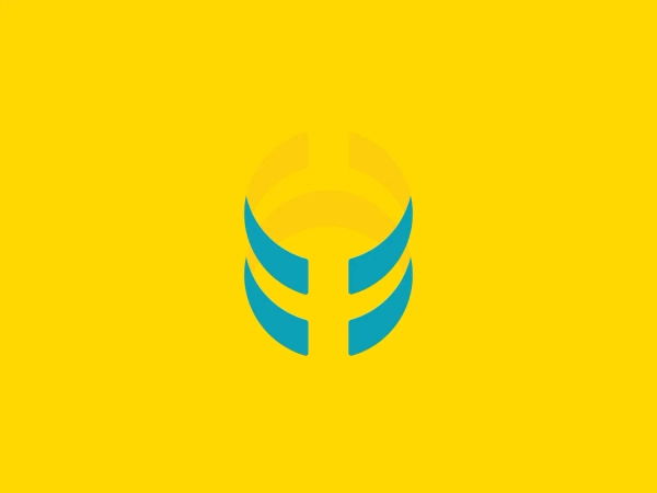 The logo presented for iiPay is a stylized, abstract emblem composed of geometric shapes. It features three dimensional-looking semicircular arcs that interlock, resembling a spherical structure viewed from a three-quarter perspective. The color palette is simple, using dual tones—a bright yellow (#FFD700) and a deep teal (#008080). These bold colors contrast sharply and create a sense of dynamism and professionalism in the design. The use of negative space within and between the arcs adds to the logo's modern and sleek aesthetic. It conveys a sense of connectivity, unity, and technological advancement.