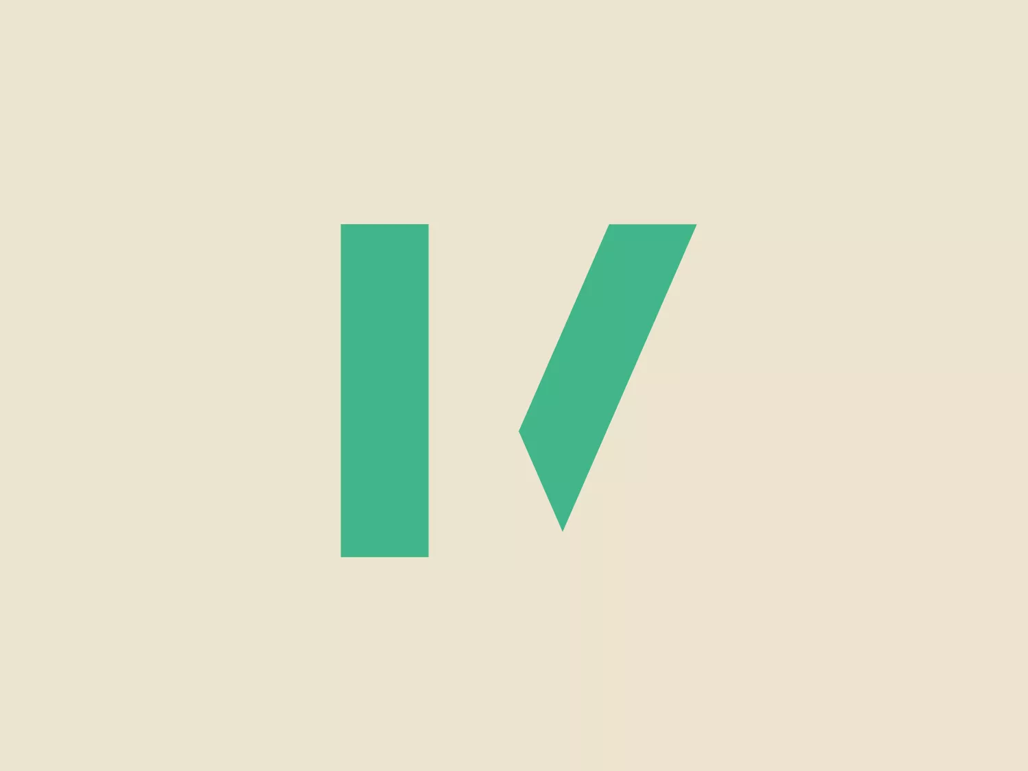 The Matters Group logo features a modern, minimalistic design with two geometric shapes—a vertical rectangle and a slanted parallelogram—positioned side by side to form an abstract letter 'N.' The clean and contemporary design exudes stability and sophistication with its flat teal color, making it versatile for various applications. The logo's simplicity and color call for a soft and neutral background that complements without competing.