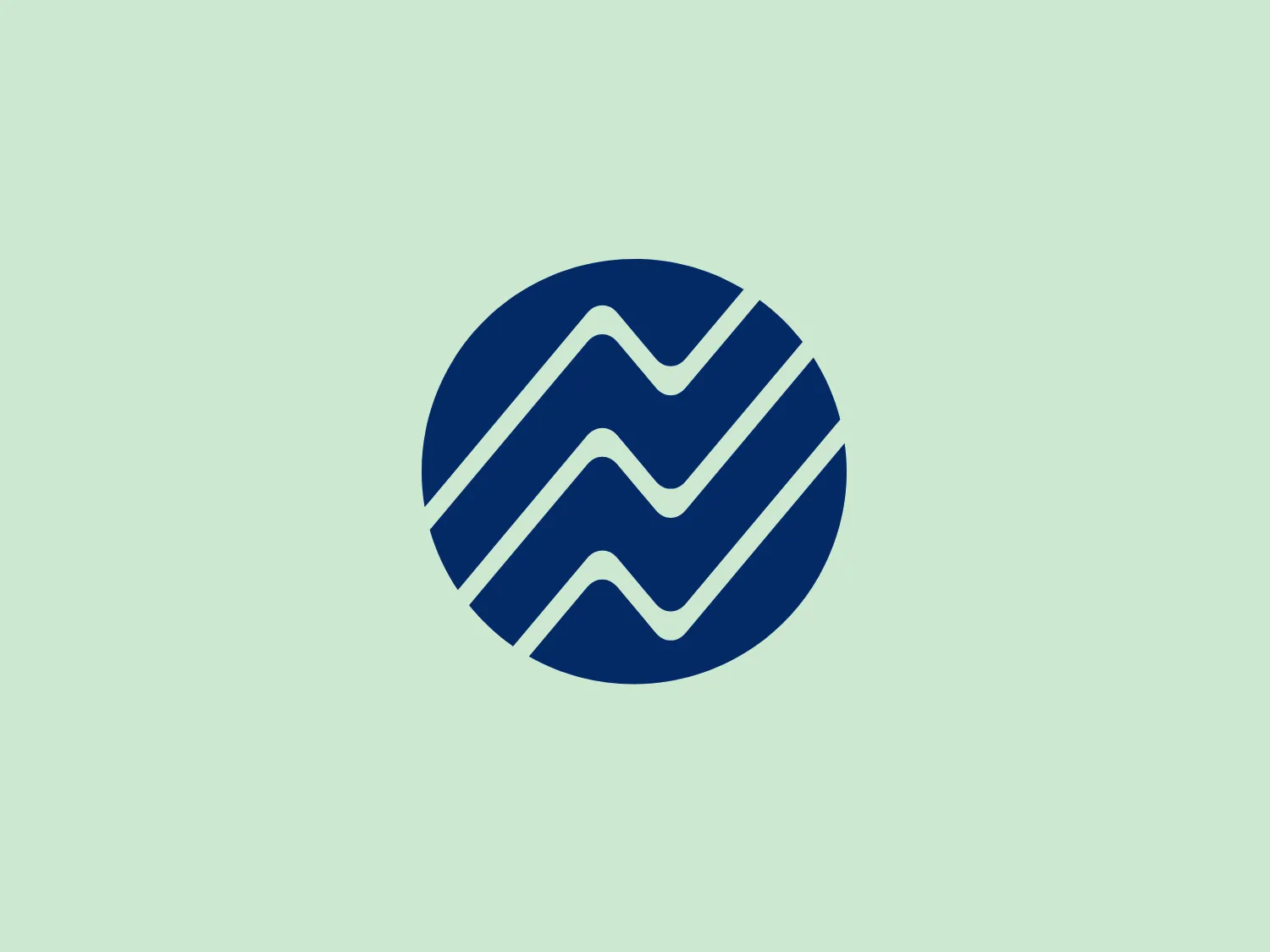 The logo for Navionics incorporates a circular shape with three simplified wavy lines running horizontally across it. The lines have gentle curves, giving the impression of waves or a fluid, dynamic motion. The design is minimalistic with a monochromatic color scheme, utilizing a deep navy blue against a white background. The lines vary in thickness, adding a sense of depth and modernity to the logo. The overall aesthetic is clean, professional, and easily scalable for various uses.