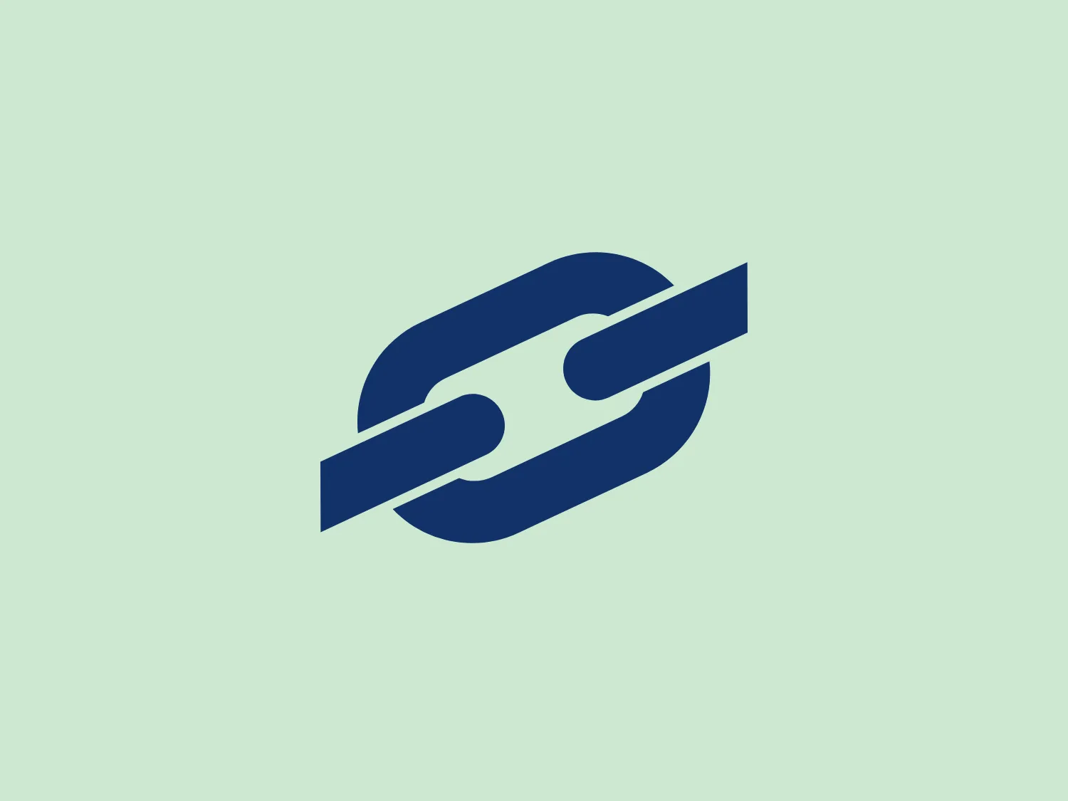 The Odfjell logo features a deep blue, stylized image of a chain link, comprising two interlocking elliptical shapes. These shapes have a subtle gradient, creating a 3D effect, and offer a sleek and modern feel. The logo conveys an aesthetic of connectivity, strength, and reliability, utilizing negative space to enhance the interlocked design.