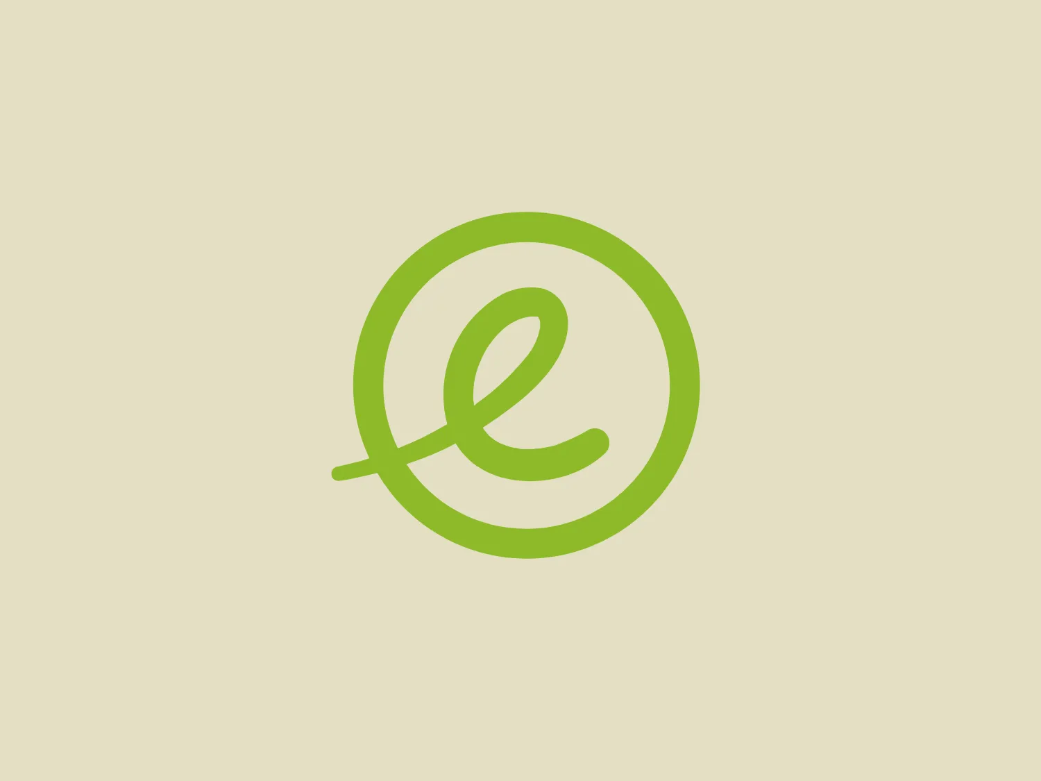 The Egis logo presents a stylized lowercase letter 'e' enclosed within a solid, circular outline. This 'e' is crafted in a smooth, cursive script, evoking a modern and fluid feel. The vibrant green color of both the 'e' and the circle signifies growth, freshness, and environmental consciousness, while maintaining an approachable and organic aesthetic. The logo's design suggests an ideal complementary background color of a soft, muted tone to avoid excessive contrast.