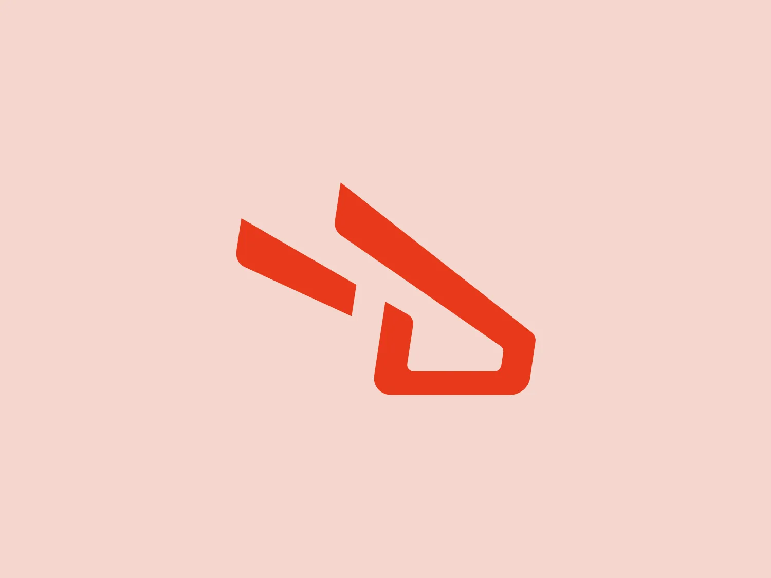 The logo for Delps Transportes features a stylized letter 'A' formed by two dynamic, orange-hued geometric shapes. The main shape mirrors a three-dimensional right-angle triangle, while the second shape takes the form of a complimentary parallelogram. The combination of these shapes creates a modern and innovative look, accentuated by the vibrant orange color that exudes energy and creativity.