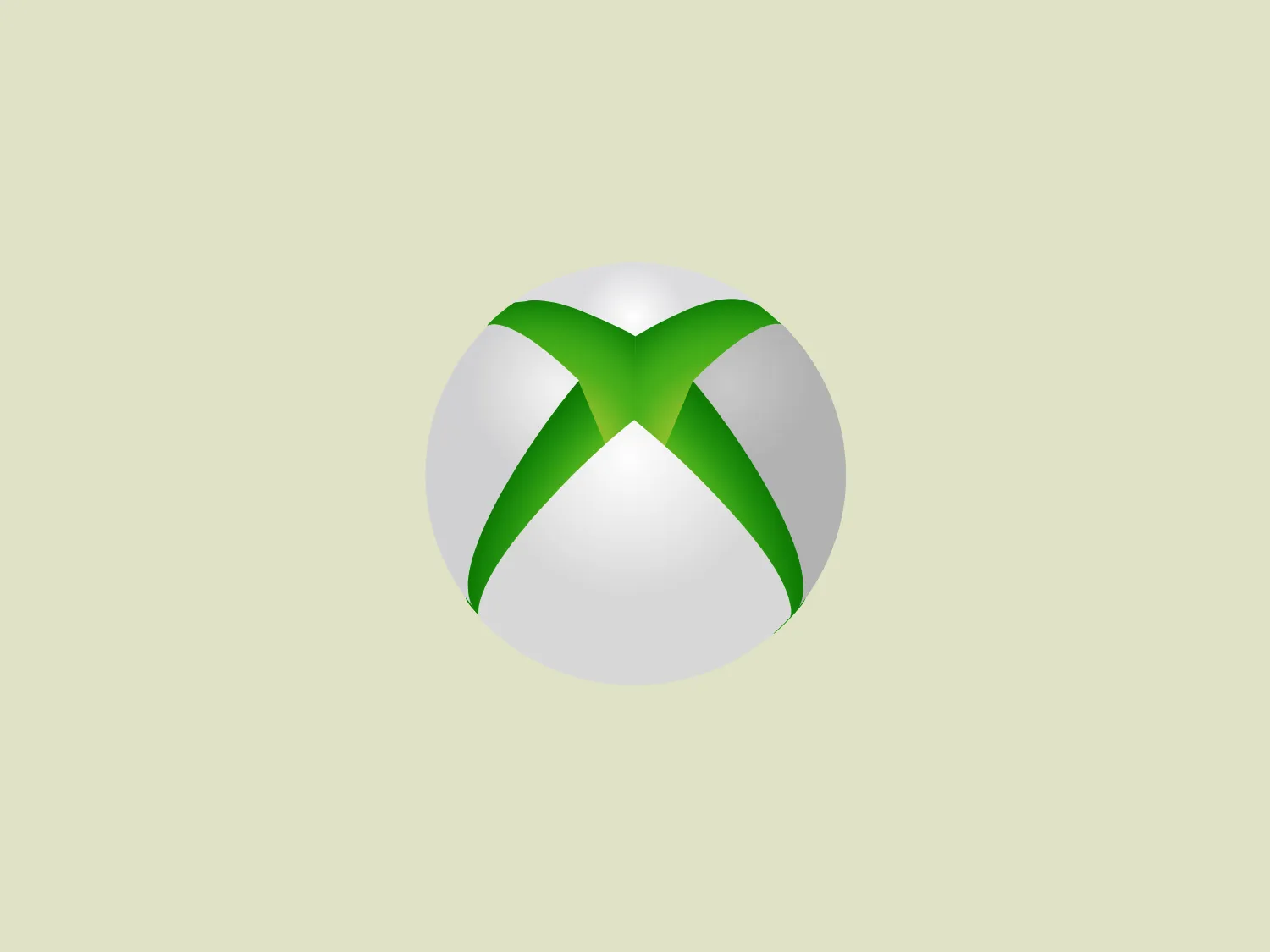 The Xbox logo is a simple yet modern design featuring a vibrant green stylized letter "X" overlaid on a silver-grey sphere to create a 3D effect. The green "X" has subtle gradients for depth, and its arms smoothly taper towards the edges of the sphere, emphasizing its dimensional quality. The overall aesthetic is clean and modern, suggesting a tech or gaming orientation. For optimal presentation, a complementary background is recommended.
