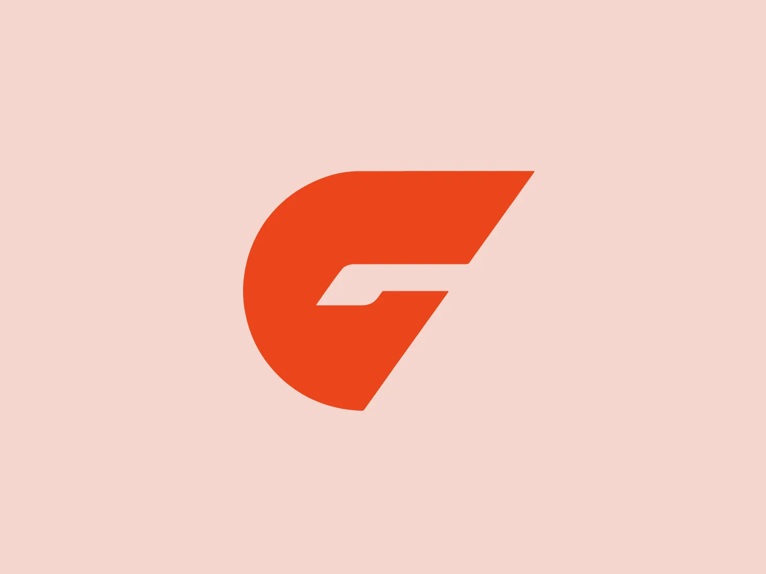 The Giants logo depicts a bold, orange letter 'G' with a modern, dynamic design. The logo features clean lines and a distinct angular cut in the upper part of the 'G,' creating a forward-facing arrow within the negative space. The form of the letter suggests movement and speed. The solid, vibrant orange color stands out, conveying energy and innovation. This logo has a sleek and contemporary aesthetic with a simplified and abstract approach to design.