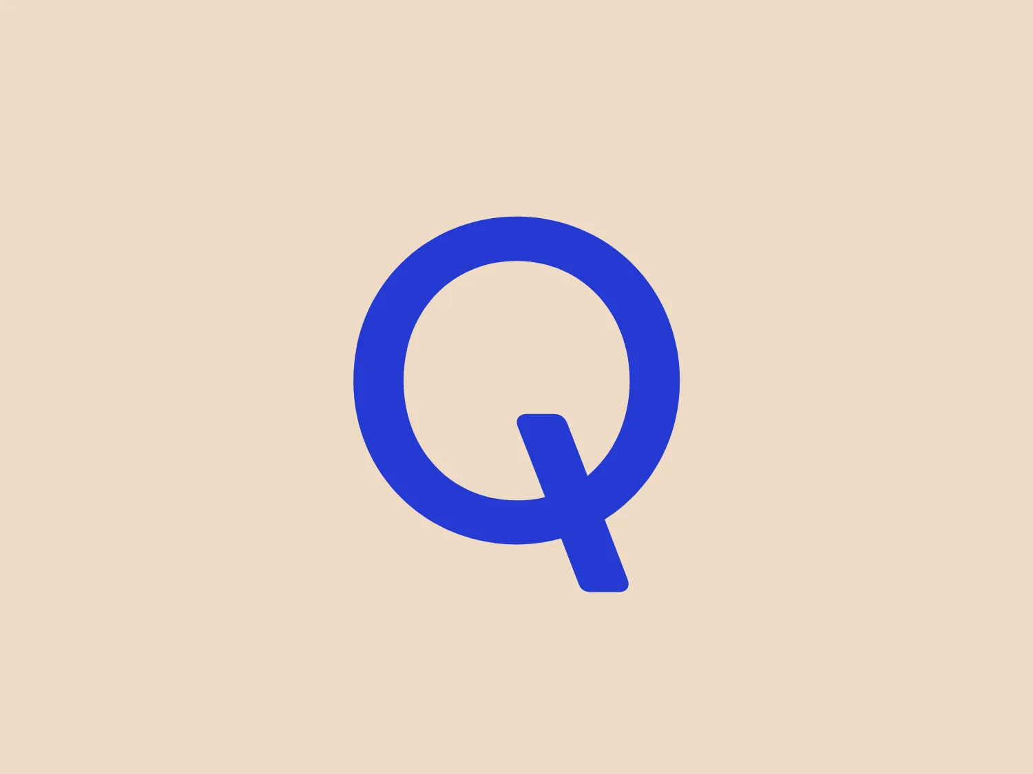 The Qualcomm logo features a modern sans-serif font with a stylized letter "Q." The bold, circular blue shape in the upper portion of the "Q" is complemented by a smaller, angled blue tail extending from the bottom right, creating a clean and minimalistic look. The bright blue hue adds vibrancy and professionalism to the design, making it stand out.