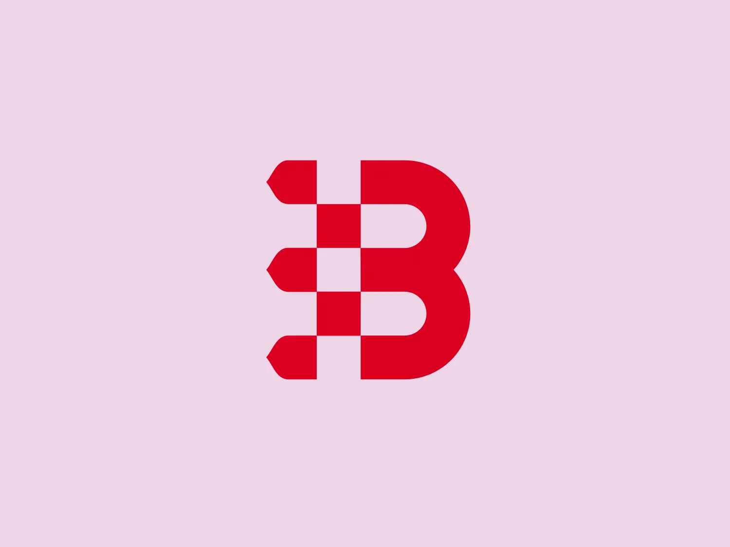 The Baku City Circuit logo features a stylized letter "B" in a bold red color with a split design that gives it a digital or electronic feel, reminiscent of a circuit board or a barcode. The "B" is comprised of vertical lines with sharp angles, creating a sense of movement and technology. The use of negative space effectively separates the sections of the letter, enhancing the symbol's modern and cutting-edge aesthetic. Given the logo’s vibrant red color, a neutral and light background would complement it well without overpowering the design.