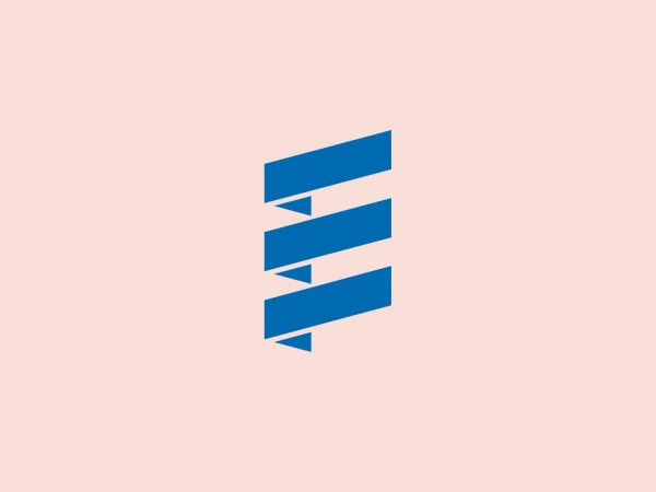 The Eberspächer logo features a series of bold, blue parallelograms arranged to form a stylized letter "E." The design consists of three parallelograms decreasing in size from top to bottom, creating a dynamic sense of motion. The corners of each parallelogram are sharply angled, emphasizing a modern and digital aesthetic. The shade of blue is consistent, and the use of negative space between the shapes enhances the three-dimensional effect. The design is simple, yet striking, and conveys a sense of innovation and forward-thinking.