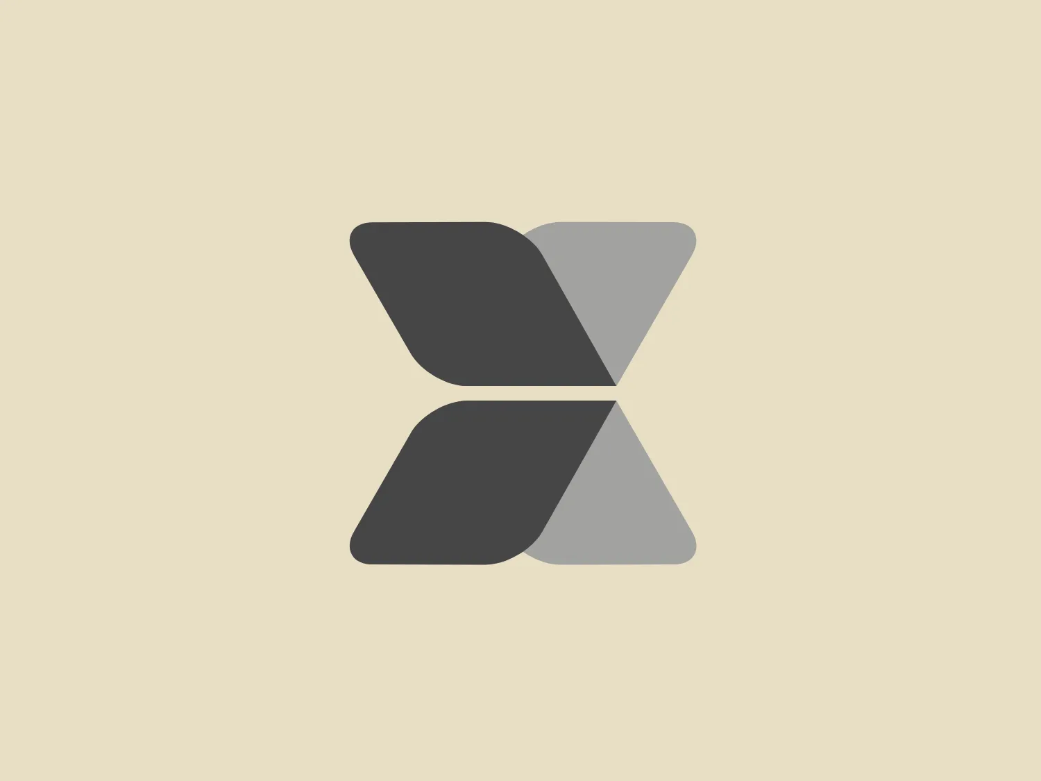 The logo for Wagner Crossmedia features an abstract, geometric design consisting of four triangles arranged to create a stylized letter "X". Two triangles are colored in a dark shade, likely black or charcoal, and the other two are in a lighter shade, resembling silver or gray, creating a stark contrast between the elements. This arrangement suggests a sense of balance and symmetry. The design is modern and minimalist, with clean lines and sharp angles. It conveys a sense of precision and technological sophistication. The shapes overlap in a way that may imply interconnectivity or integration.