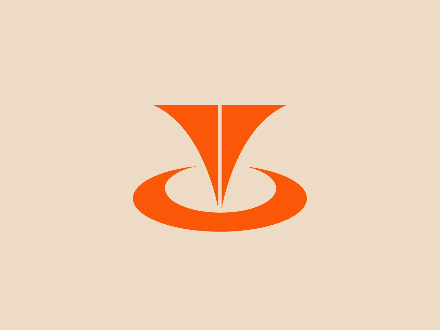 The Teclast logo features a vibrant, minimalist design with an inverted orange triangle pointing down towards the center of an orange ring. The bright and consistent orange color, along with the sleek, clean lines, contribute to a modern and dynamic feel.