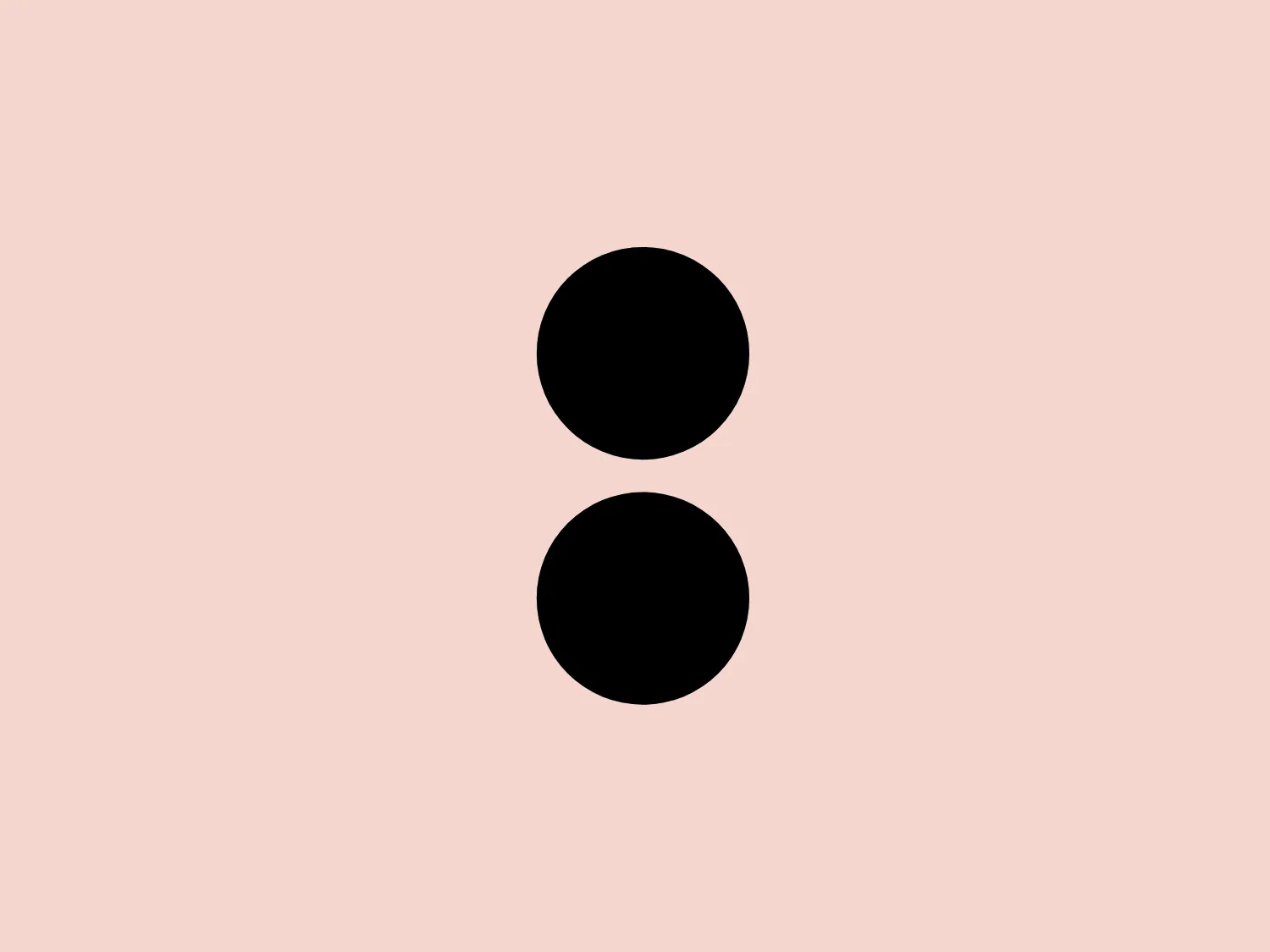 Eighth Day's logo consists of two solid black circles stacked vertically with precise alignment against a white background. This minimalist design offers a sense of balance and uniformity. The bold contrast enhances visibility and impact, creating a modern aesthetic. The identical circles can be interpreted symbolically in various ways, representing anything from a colon or two bullet points to a simplified figure or abstract representation of connectivity or partnership.