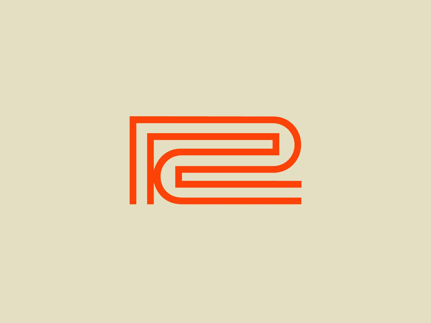 The logo presented is a stylized, abstract representation of what could be interpreted as a letter or symbol. It consists of bold, contiguous lines that create a sense of movement and fluidity, suggesting a loop or a circuit. The colors utilized in the logo are gradients of orange and red, evoking energy, creativity, and innovation. Overall, the logo has a modern, minimalistic design, with a digital or technological aesthetic. Given its vibrant hue, a neutral background would complement it well to make the Roland logo stand out.