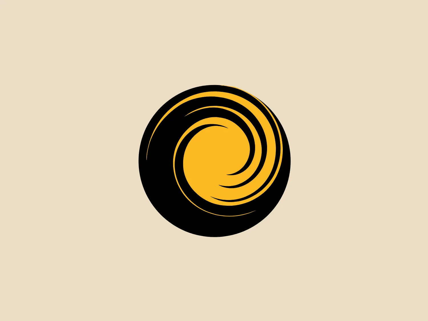The Aeolus logo features an abstract design of concentric circles with varying line weights, creating a dynamic and modern appearance. The central circle is solid and bright yellow (#FFCC00), surrounded by rings of the same color that decrease in thickness as they radiate outward. These rings are set against a stark black (#000000) background, providing a bold contrast that accentuates the vibrancy of the yellow. The overall design aesthetic is minimalist and suggests movement, perhaps representing unity, energy, or technology. Given the boldness of the logo, a lighter background that complements the yellow would be ideal. Hexcode: #F4E0D1