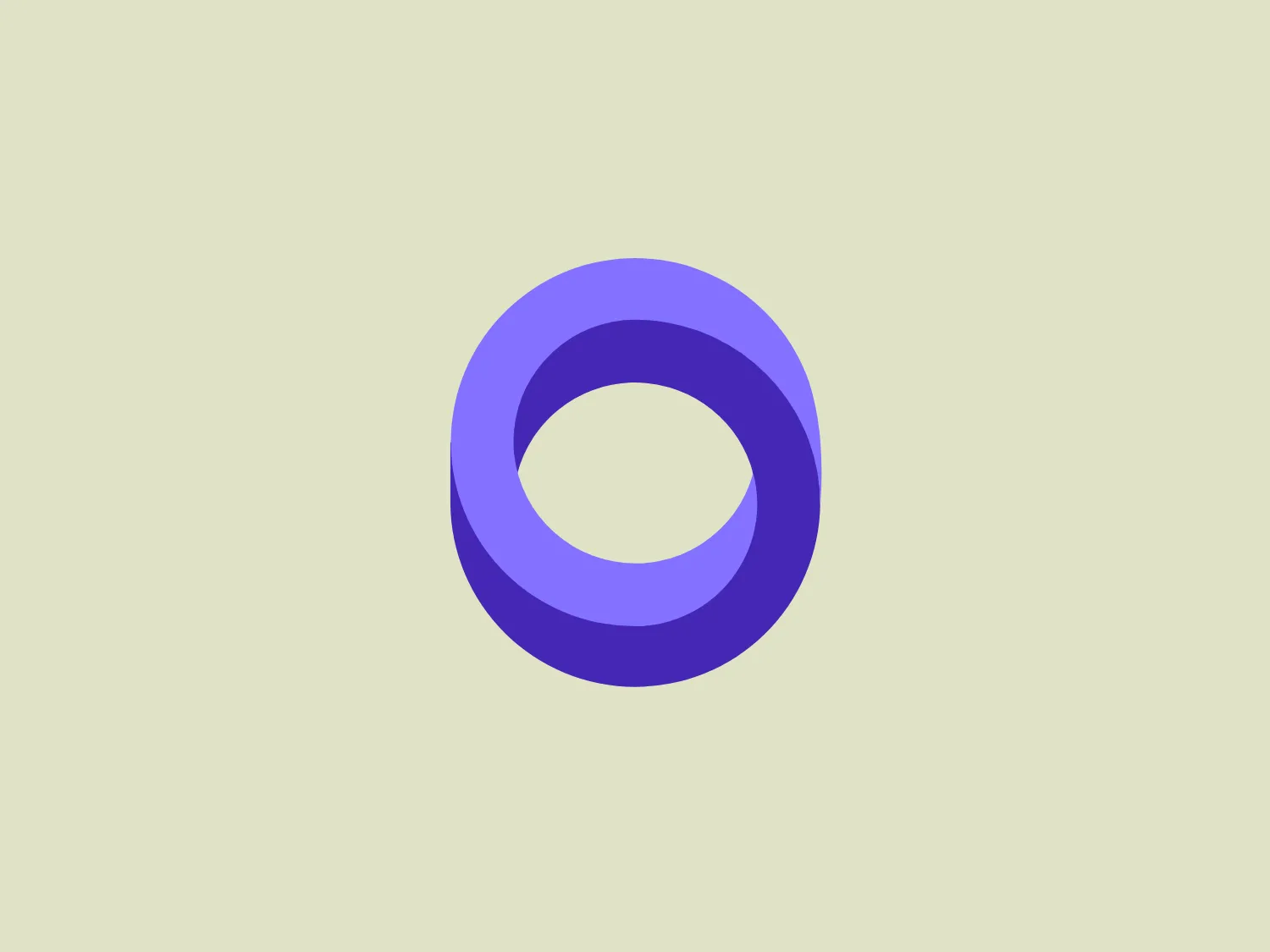 The OneSpan logo features a stylized letter "O" with a three-dimensional, ribbon-like design that appears to twist on itself, creating a sense of depth and movement. The central part of the letter is missing, further emphasizing the logo's modern and minimalistic aesthetic. The color scheme is a gradient of purples, ranging from a lighter, softer purple at the highlight points to a deeper, more saturated purple in the shadows, which adds to the three-dimensional effect. The overall appearance is sleek, contemporary, and eye-catching.