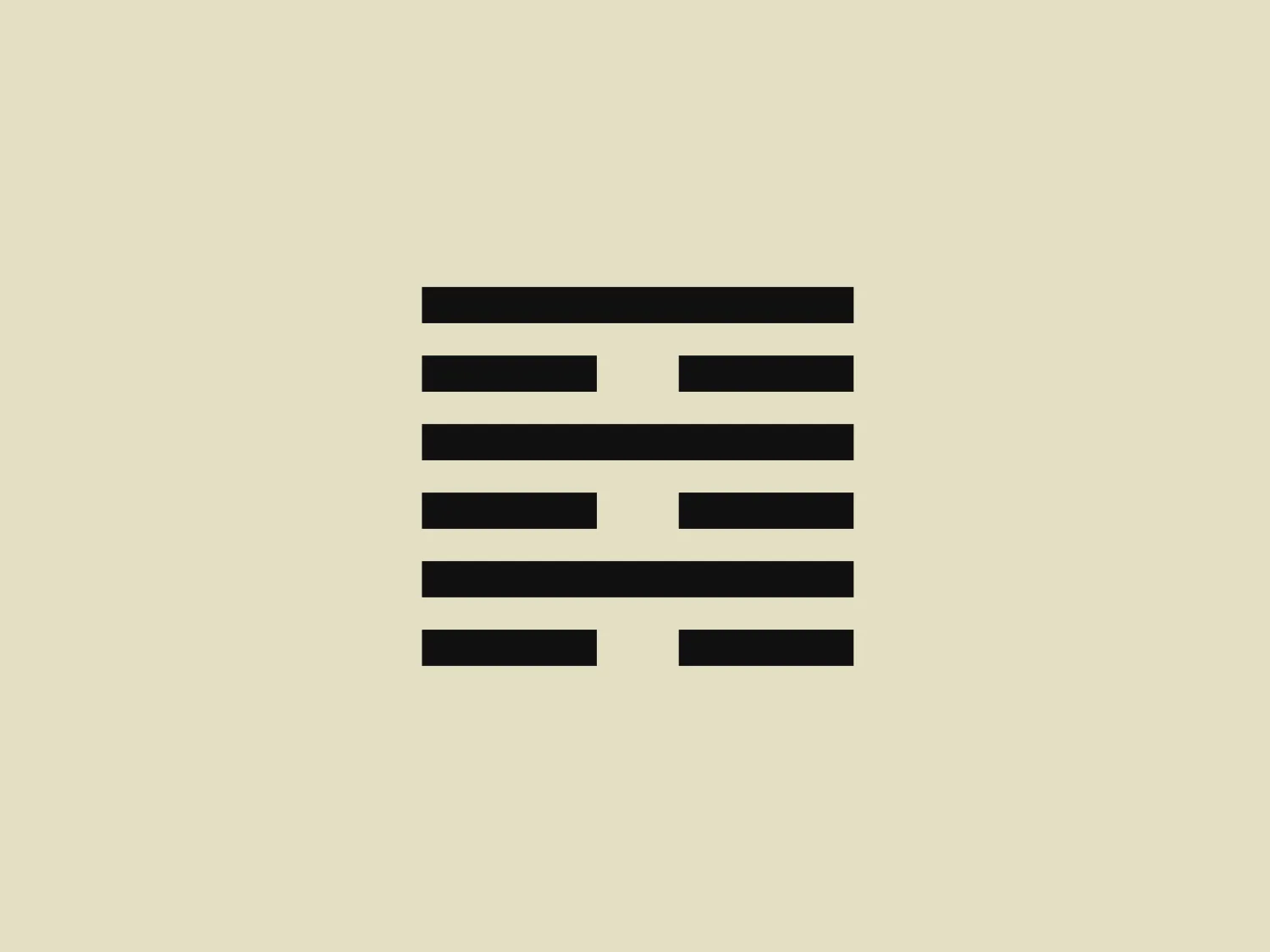 The Tao Invest logo is a minimalist, abstract design consisting of horizontal black bars arranged in a staggered manner to create a geometric pattern somewhat reminiscent of a digital equalizer or bar graph. 