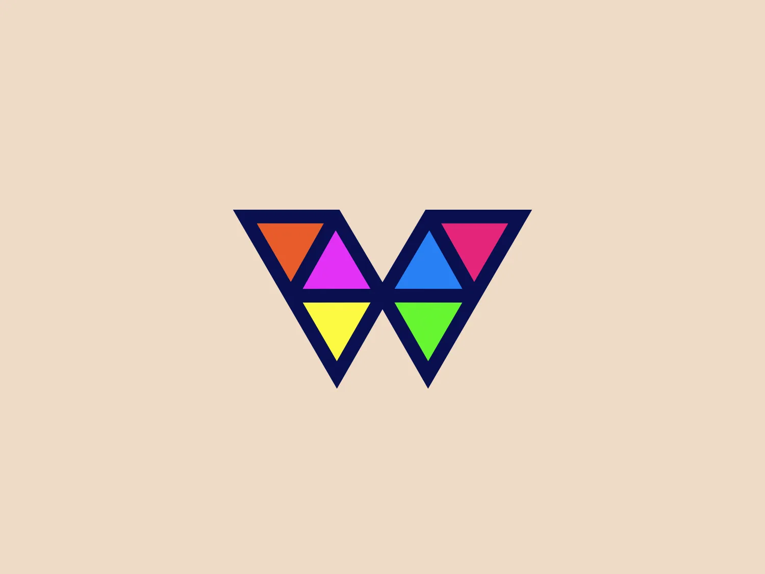 The Rainbow EDU logo features a stylized, geometric butterfly form consisting of interconnected triangles in various vibrant colors such as blue, green, pink, orange, and purple. The modern and dynamic aesthetic evokes innovation and diversity, making it suitable for tech, design, or creative industries.