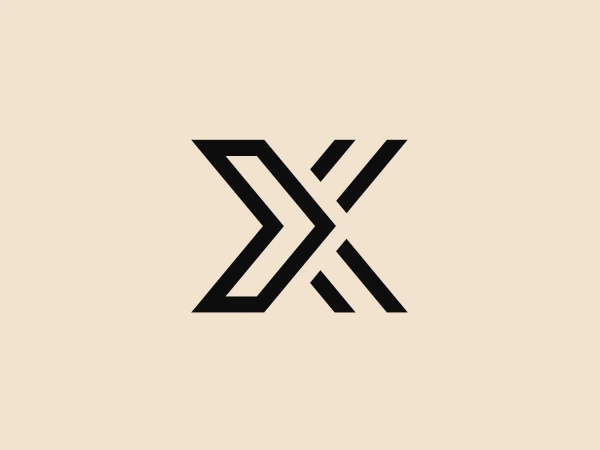 The Oxdog logo features a modern and dynamic design with two bold, interlocking black elements forming the letter 'X'. The use of negative space and intersecting angles creates a sense of movement and interconnectedness. This minimalist and contemporary aesthetic is accentuated by sharp contrasts against a white background, making it suitable for a modern brand identity.