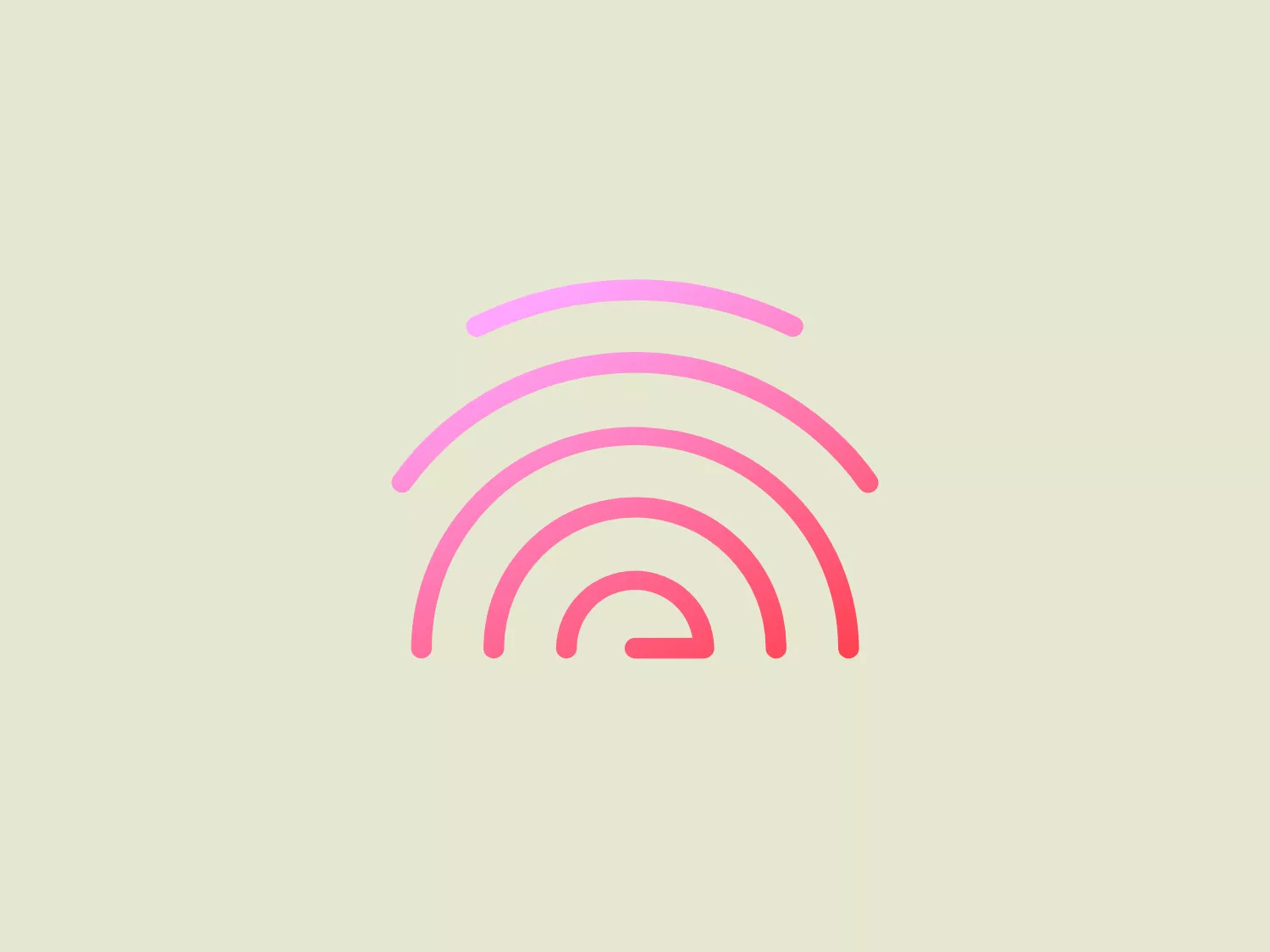 The eDados logo features three concentric arcs in varying shades of pink, creating a minimalist and modern Wi-Fi or signal icon-like design. The arcs follow a gradient from deep pink to softer pink, giving the logo a sense of motion and connectivity. The clean lines and simplicity of the design make it visually striking, while the gradient adds depth and a dynamic feel.