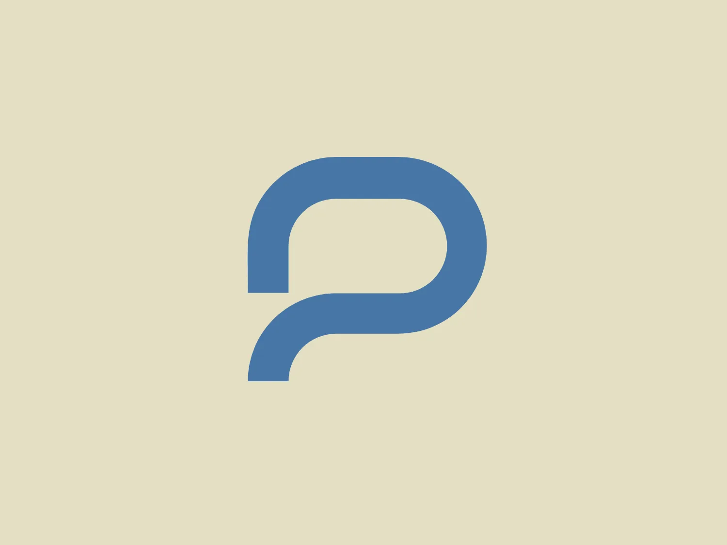 The logo for Perdue features a modern, clean design with a stylized letter "P" in a cool, muted blue tone. The mark utilizes two shapes to create the letter, with a thick curved line forming the top and body, and a thinner curve implying the letter’s spine. This gives the "P" a dynamic, flowing feel. The simplicity of the design makes it versatile and suitable for scaling across various media. The professional and trustworthy air of the color choice makes it well-suited for corporate or technological branding.