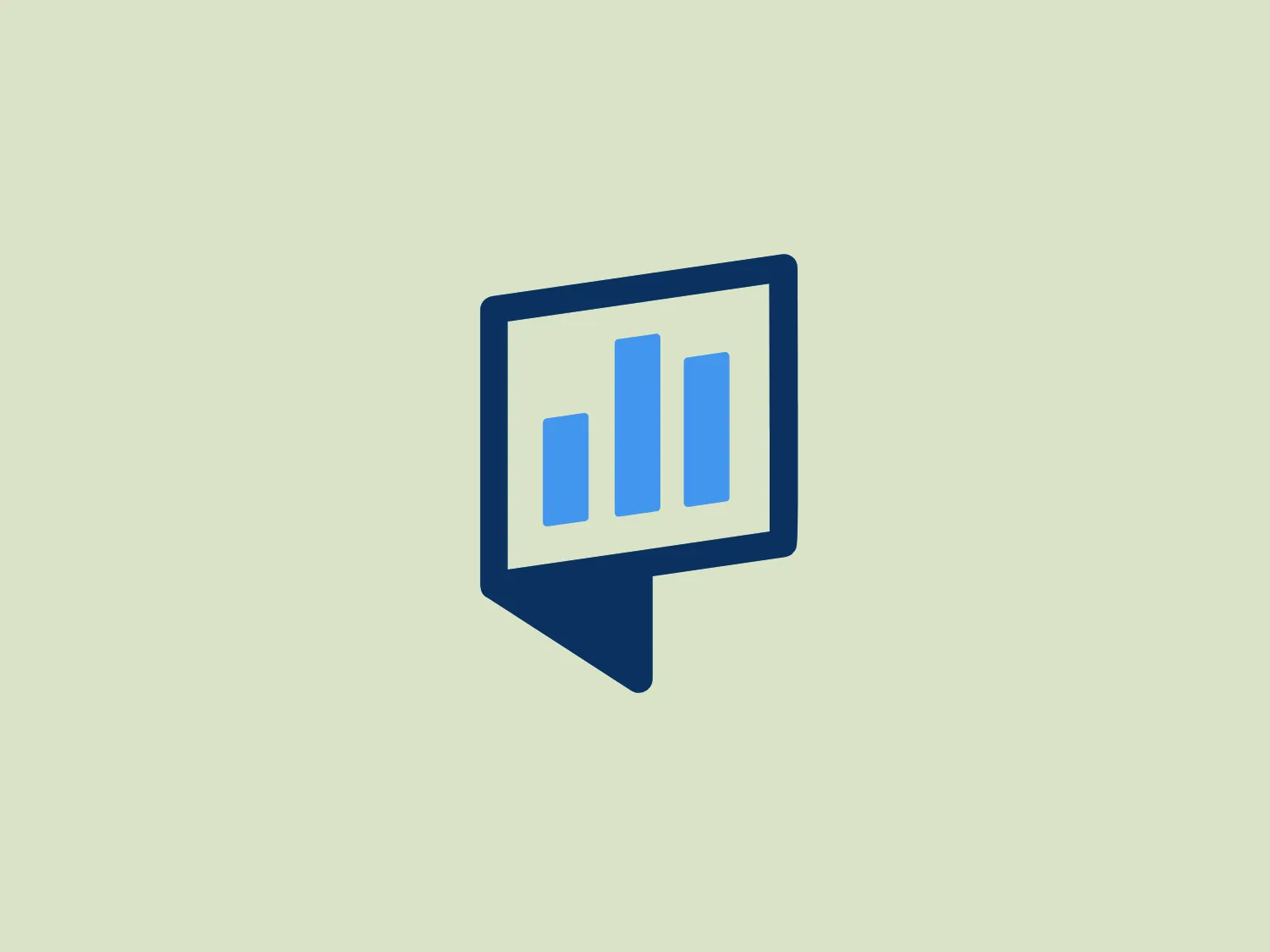 The PRRI logo showcases a contemporary speech bubble in a rich blue hue. Inside the bubble, there are three vertical bars resembling a bar graph, with a gradient from light to dark, conveying depth and progression. This design exudes professionalism and suggests communication, data analysis, and advancement. The squared-off bubble shape with a pointed corner at the bottom left adds a dynamic visual element to the logo.