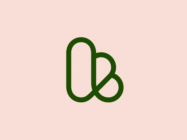 The Kleinanzeigen logo consists of two intertwined elements that form the letters 'b' and 'd', presented in a solid, dark green color. The design is sleek, modern, and emphasizes connectivity and unity. The rounded shapes convey a sense of harmony and balance, creating a clean and organic look that is both minimalistic and sophisticated.