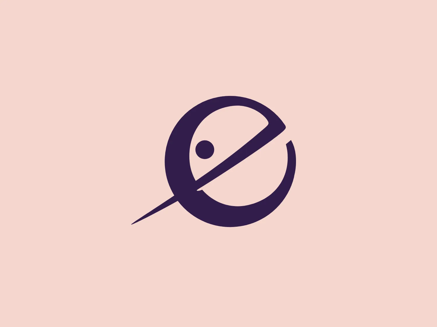 The Eipix logo is a stylized emblem that features a circular shape intersected by a swooping line, creating a dynamic sense of movement and division. Within the circle is an abstract representation of an eye, with a dot for the pupil and an upper curve suggesting an eyelid. The logo uses a monochromatic color scheme with a bold purple tone, giving it a modern and sophisticated feel. Its simplicity allows for versatility across various mediums.