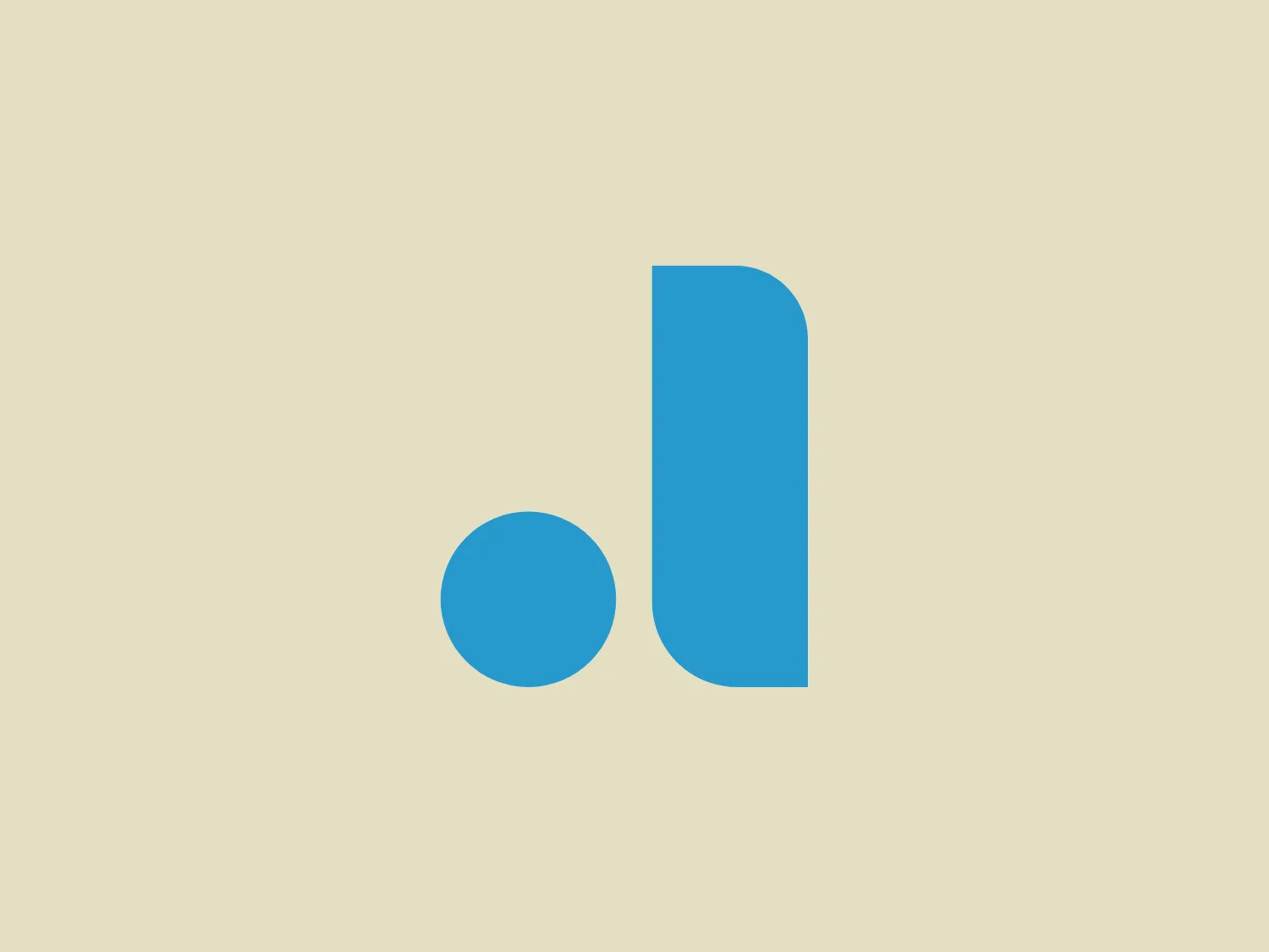 The Dunked logo appears as a stylized letter with a geometric touch, composed of a solid circle adjacent to a tall, rounded rectangle with a flat base and curved upper right corner. Both shapes are filled with a vibrant shade of blue, creating a visual element that is minimalist yet bold. The simplicity of the design gives it a modern and easily recognizable appearance. The use of negative space between the shapes adds to the logo's clean and uncluttered aesthetic.