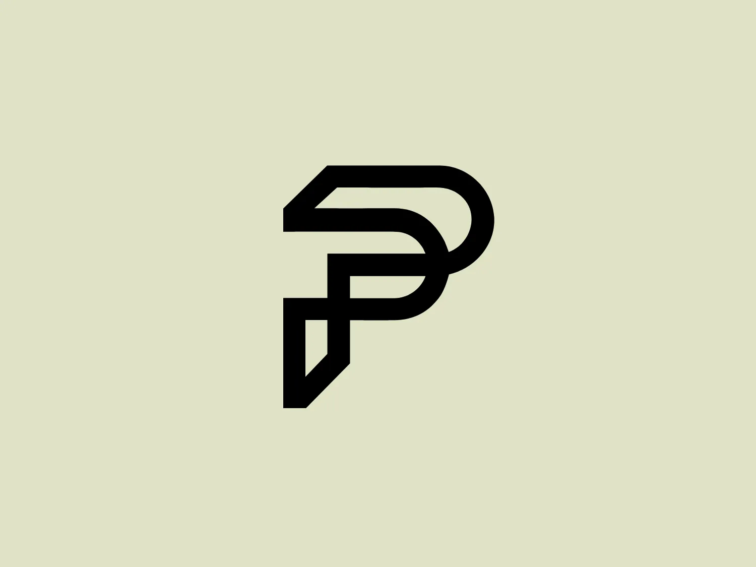 The logo in the image is a stylized, abstract representation of the letter 'P' for Prospiti. It is composed of bold, black lines and angles that create a sense of forward movement and dynamism. The design is minimalist and modern, with sharp edges and a sleek silhouette that conveys strength and innovation. The overall aesthetic is professional and would be well-suited for a tech company or a brand wanting to project efficiency and cutting-edge prowess.
