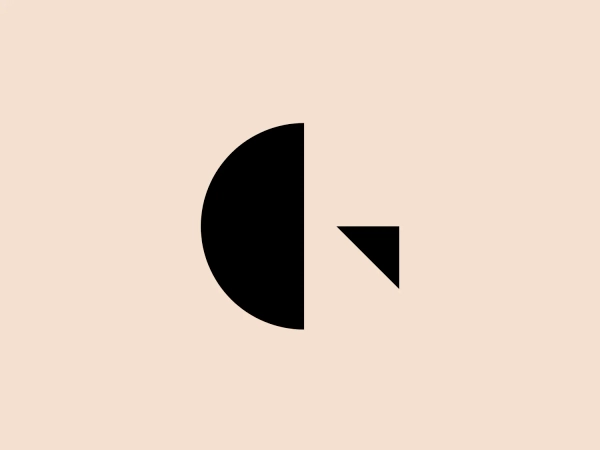 The Gresham Smith logo is a simple geometric design consisting of a large black semi-circle paired with a smaller black triangle, both sharing a flat edge that seems to connect them smoothly. This construction creates an abstract form, perhaps suggestive of a stylized letter or a basic object, utilizing negative space to define its bounds. The overall design is minimalistic, with a stark contrast between the black shapes and the white background, emphasizing a modern and sleek aesthetic.