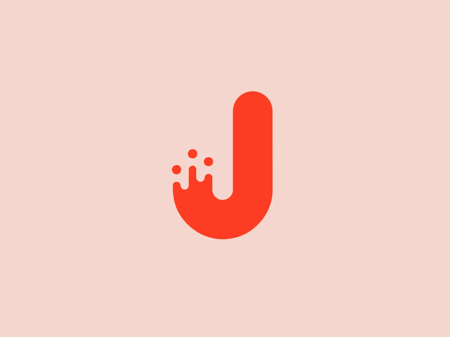 The JetRuby Agency logo features a stylized lowercase letter "j" in a bold, sans-serif typeface with a fluid transition from a solid form to a set of bubbles or dots, signifying a state of dissolution or transformation. The design employs a vibrant orange-red color that suggests energy, creativity, and dynamism. The negative space created by the bubbles adds a playful and modern touch to the logo, making it appear fresh and innovative. The simplicity of the design allows for versatility across various platforms and mediums.
