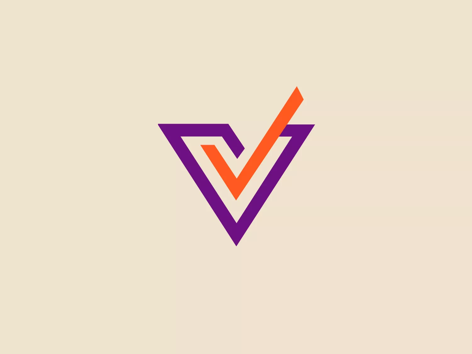 The Vengreso logo showcases a modern, stylized, geometric design of a lettermark, resembling a creative fusion of the letters "V" and "A". The prominent shape is a bold, purple triangle with a chevron cutout that cleverly forms the two letters, while a smaller, similar shape in a lighter shade of purple adds depth. Adding a contrasting pop of color, an orange, slightly curved check mark intersects the design, suggesting correctness or approval. The overall aesthetic exudes a dynamic, modern look with a sense of innovation and forward motion.