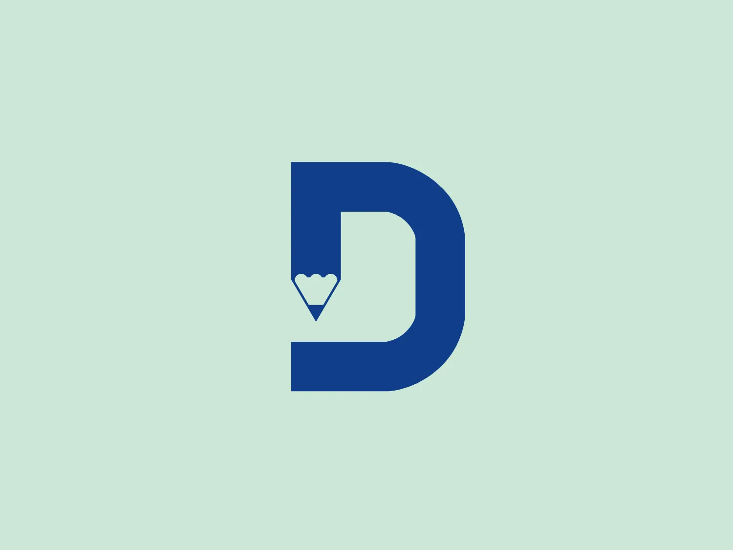 The Delano Boer logo features a stylized letter "D" in a bold, sans-serif typeface in solid navy blue. Inside the "D," towards the right, is a white heart rate line that peaks in the center, resembling the look of a heartbeat on a monitor. The heart rate line adds a unique touch, suggesting themes of health, vitality, or technology. The simplicity of the design makes it versatile and easily recognizable, embodying a modern and clean aesthetic with a touch of personality through the heart rate graphic.