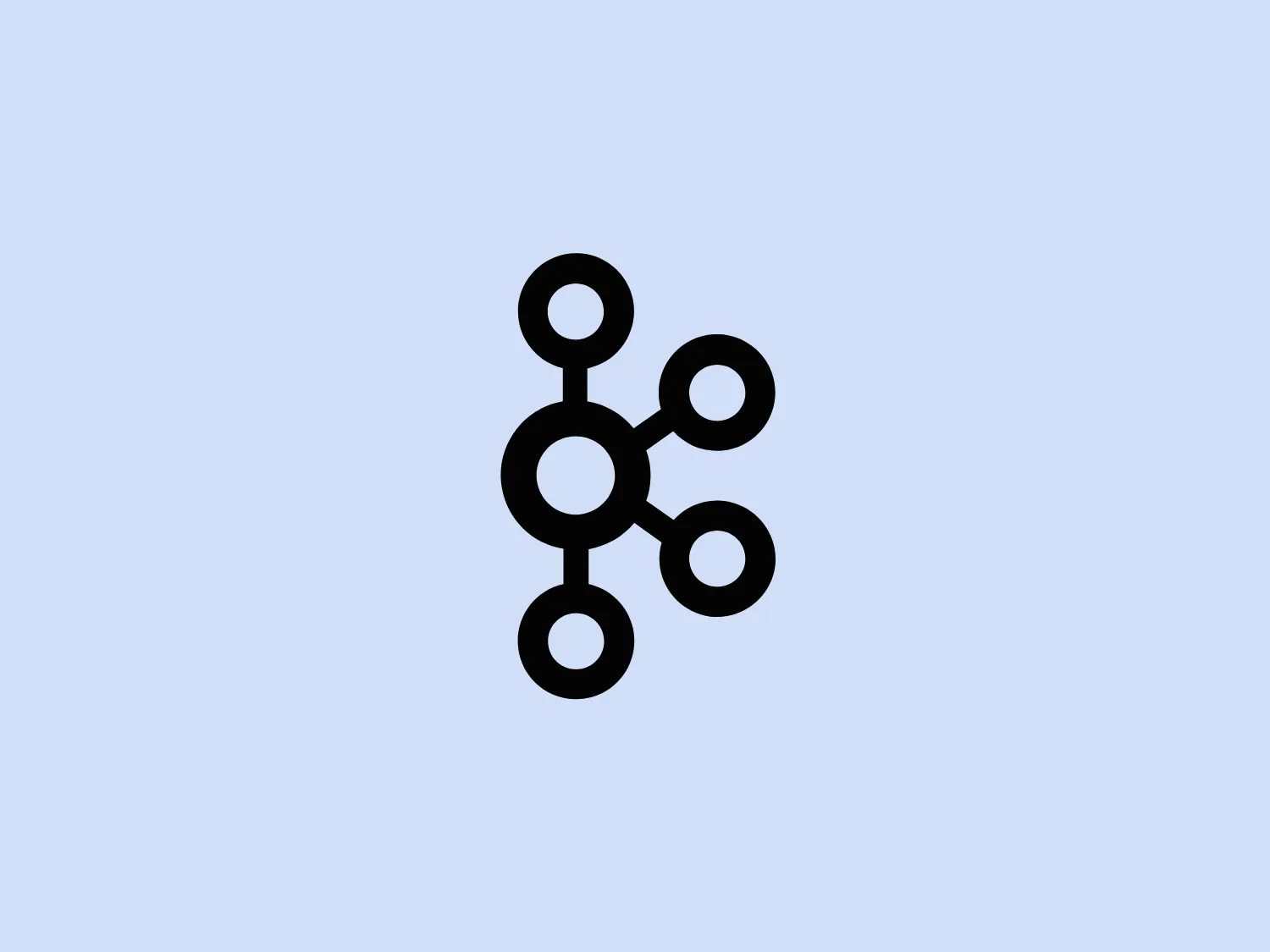 The Apache Kafka logo features a stylized molecular or atomic structure with a central larger circle connected to three smaller circles of varying sizes. The circles are outlined, symbolizing nodes or intersections, which conveys themes of connectivity, interaction, or network. The minimalist and modern design uses black and white colors, making it versatile for various applications and suggests themes of science, technology, or social networks.